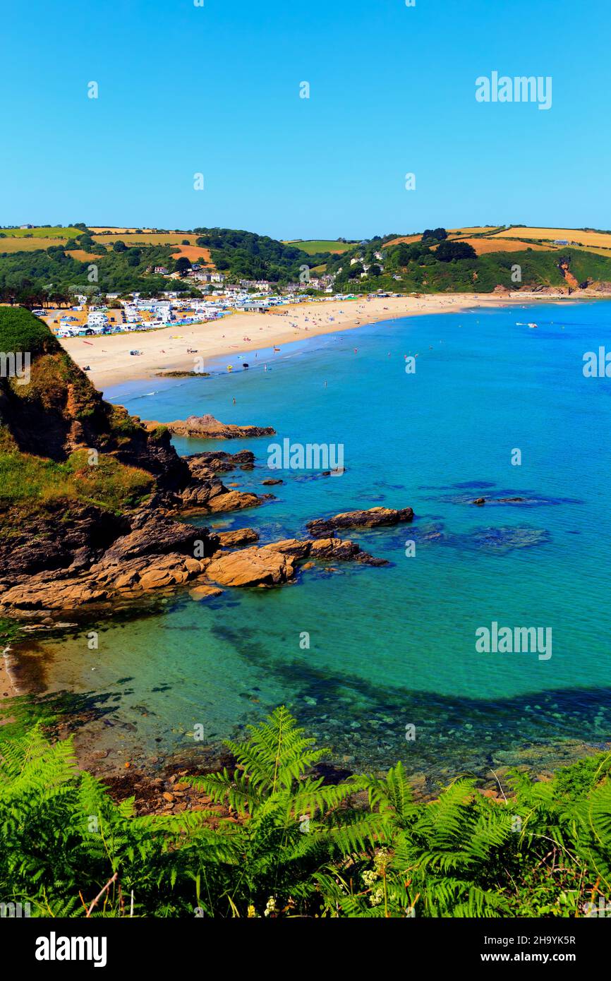 Pentewan Cornwall beach between Mevagissey and Porthpean England UK ...