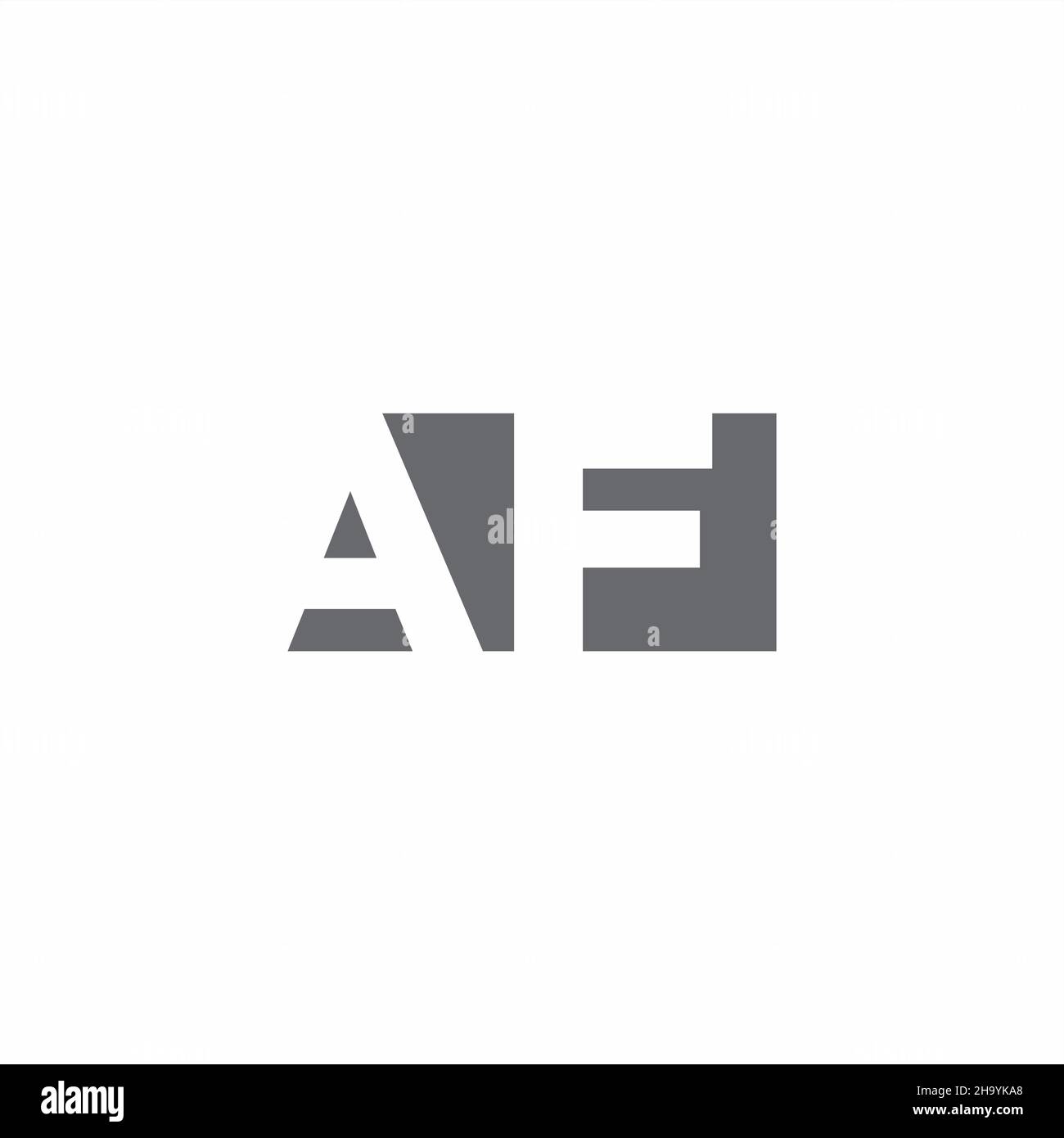 AF Logo monogram with negative space style design template isolated on white background Stock Vector