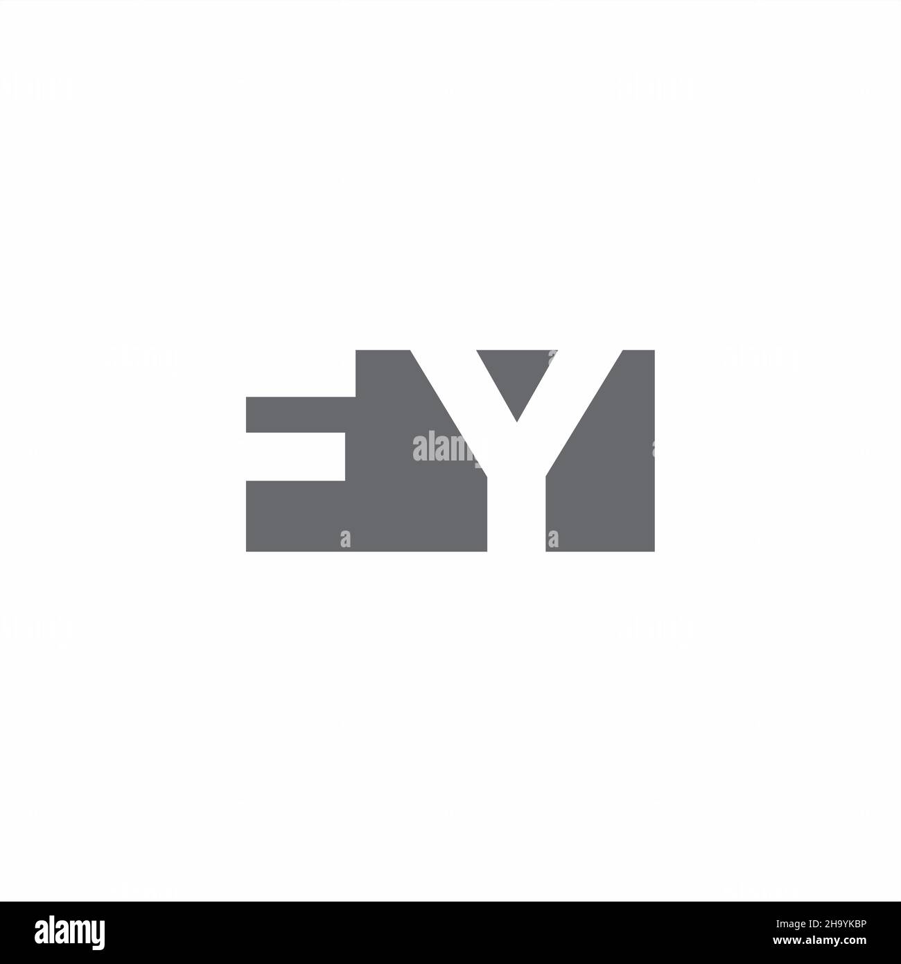 FY Logo monogram with negative space style design template isolated on ...