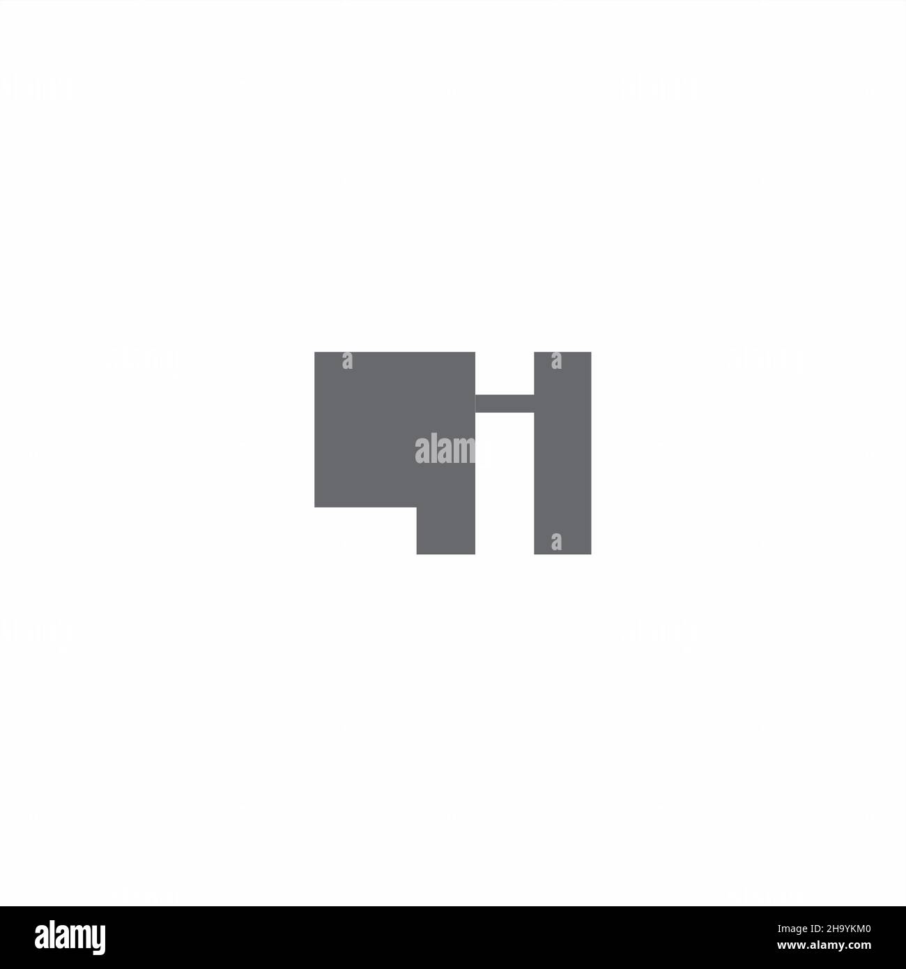 LI Logo monogram with negative space style design template isolated on white background Stock Vector