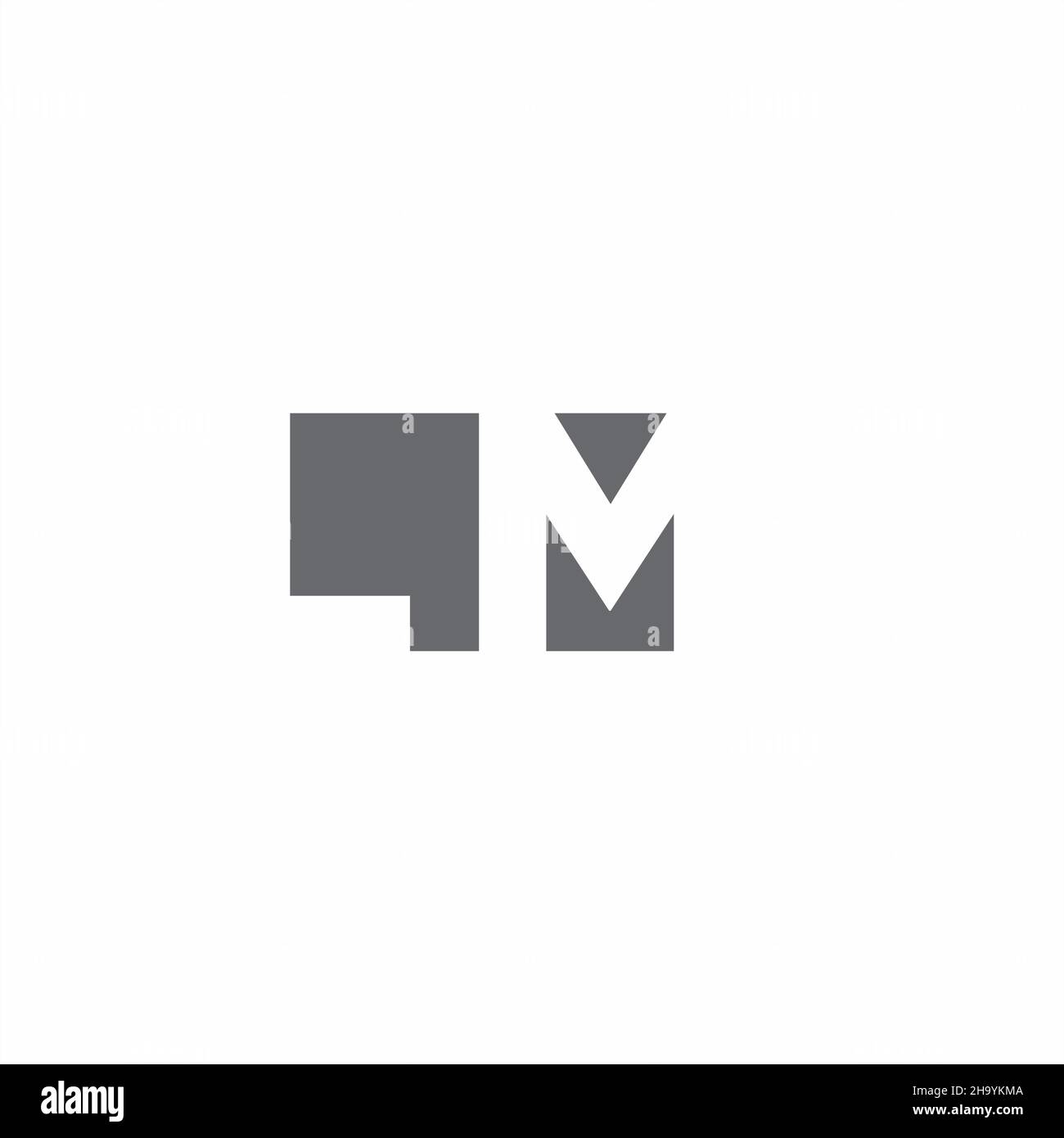 LM Logo monogram with negative space style design template isolated on ...