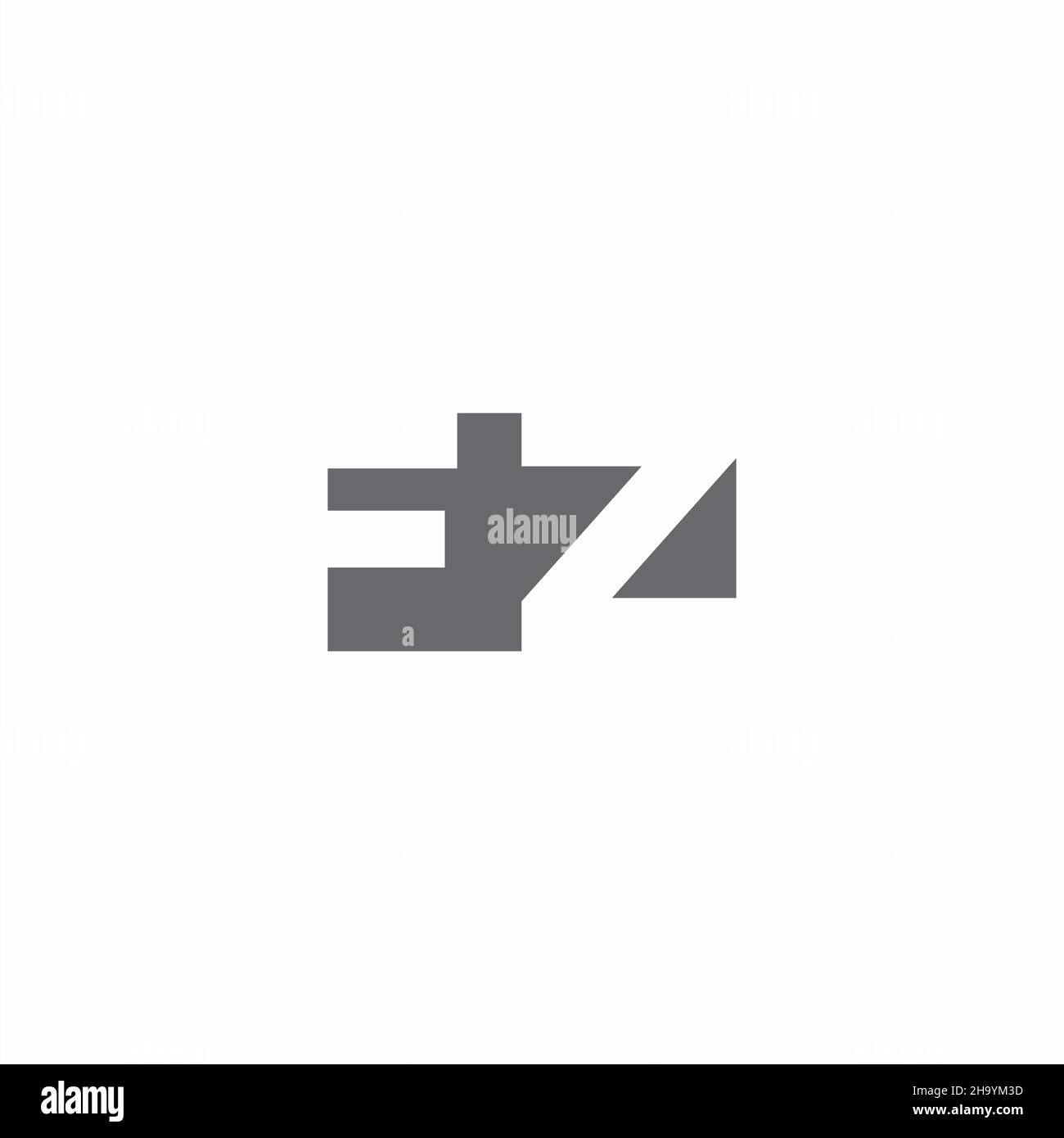 FZ Logo monogram with negative space style design template isolated on white background Stock Vector