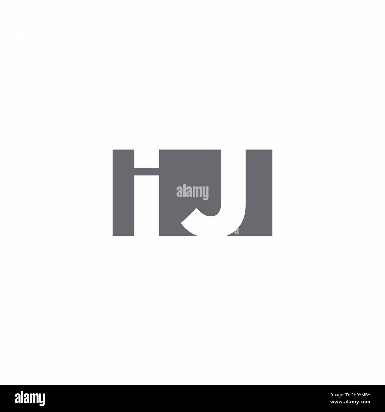 IJ Logo monogram with negative space style design template isolated on white background Stock Vector