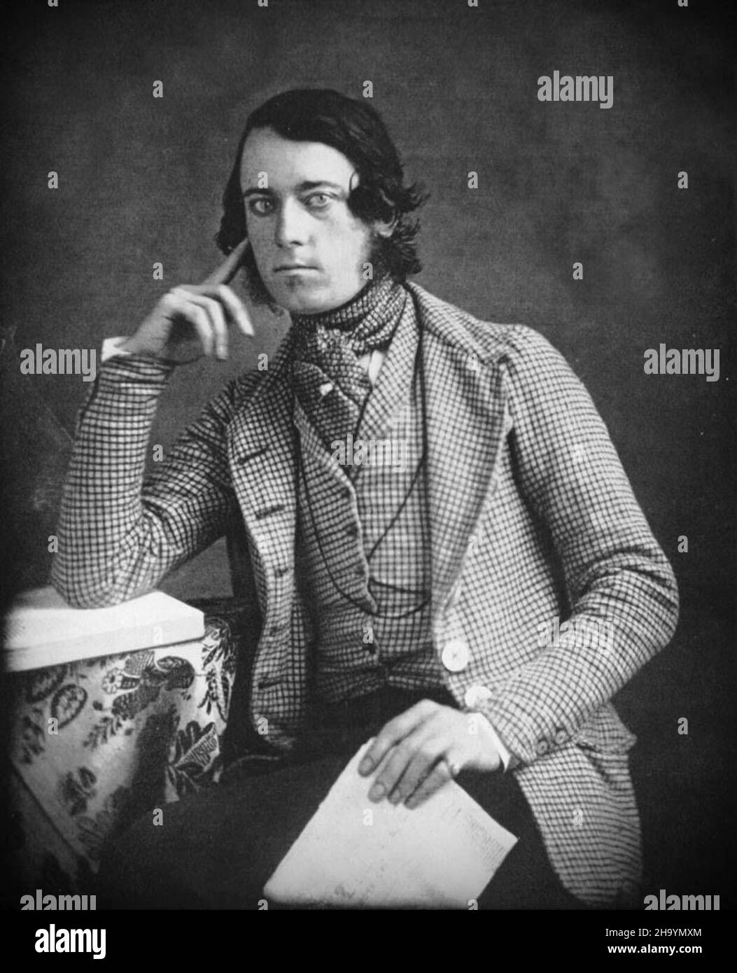 A Victorian gentleman pictured in the 1840s wearing eyeliner Stock Photo