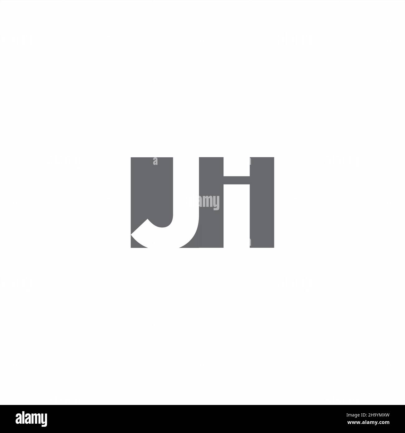 JI Logo monogram with negative space style design template isolated on white background Stock Vector