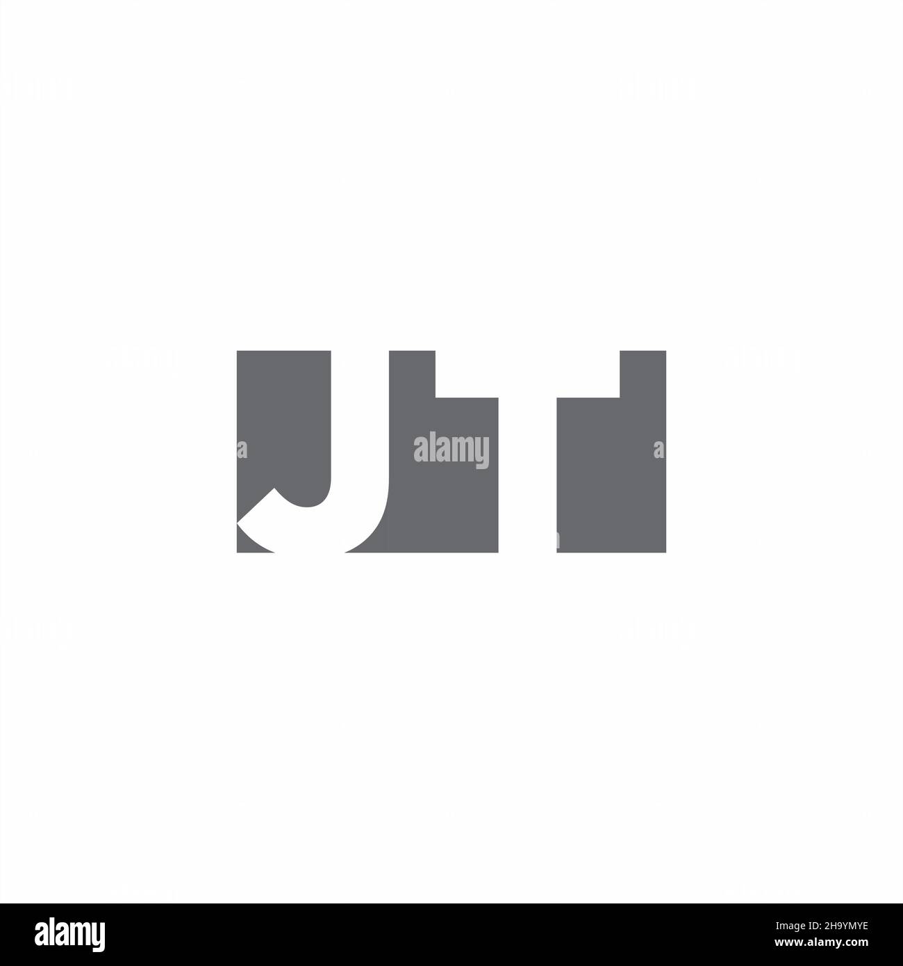 JT Logo monogram with negative space style design template isolated on ...