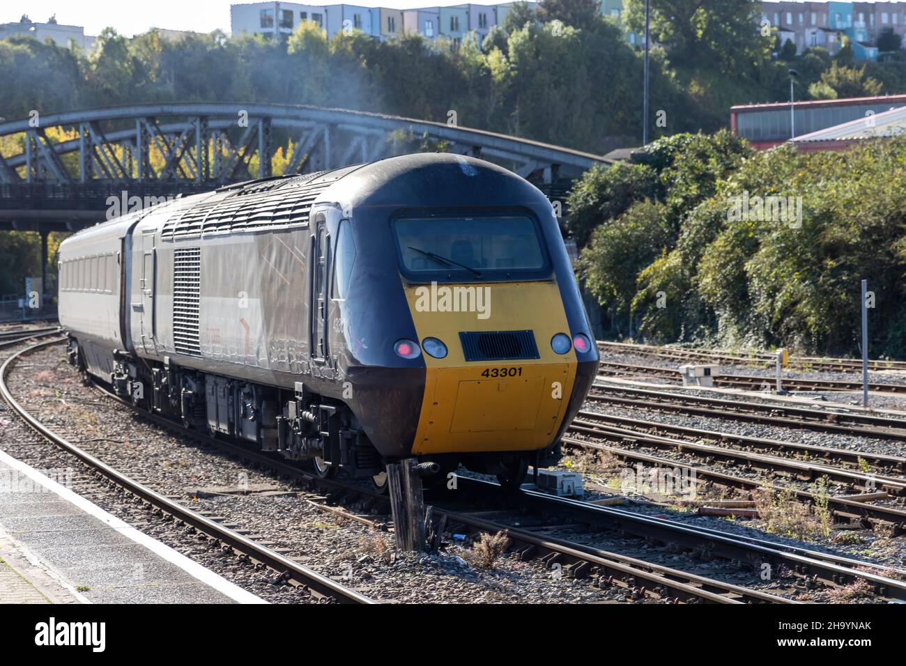 CrossCountry Train, Engine No: 43301, leaving the Railway station at ...