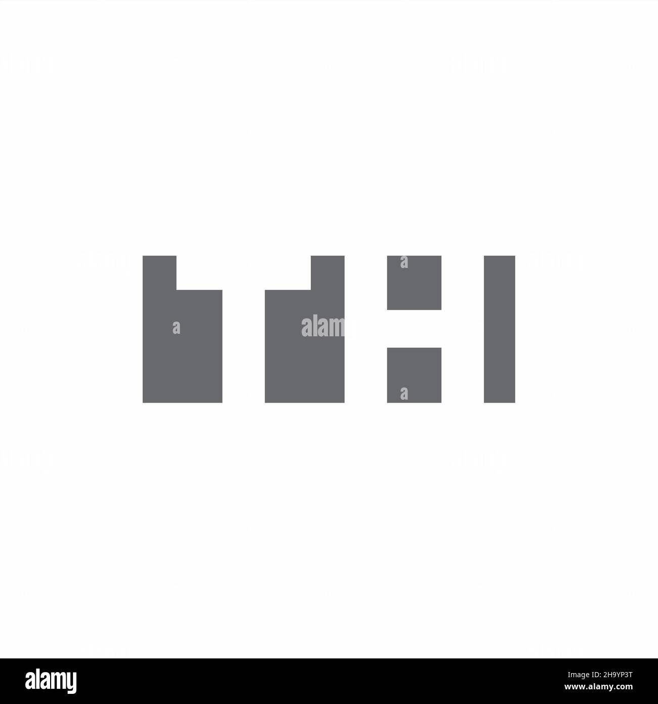 TH Logo monogram with negative space style design template isolated on white background Stock Vector