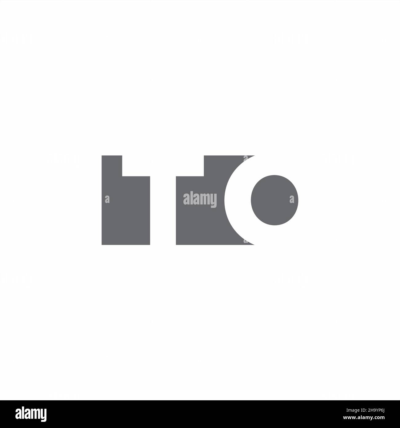 TO Logo monogram with negative space style design template isolated on ...