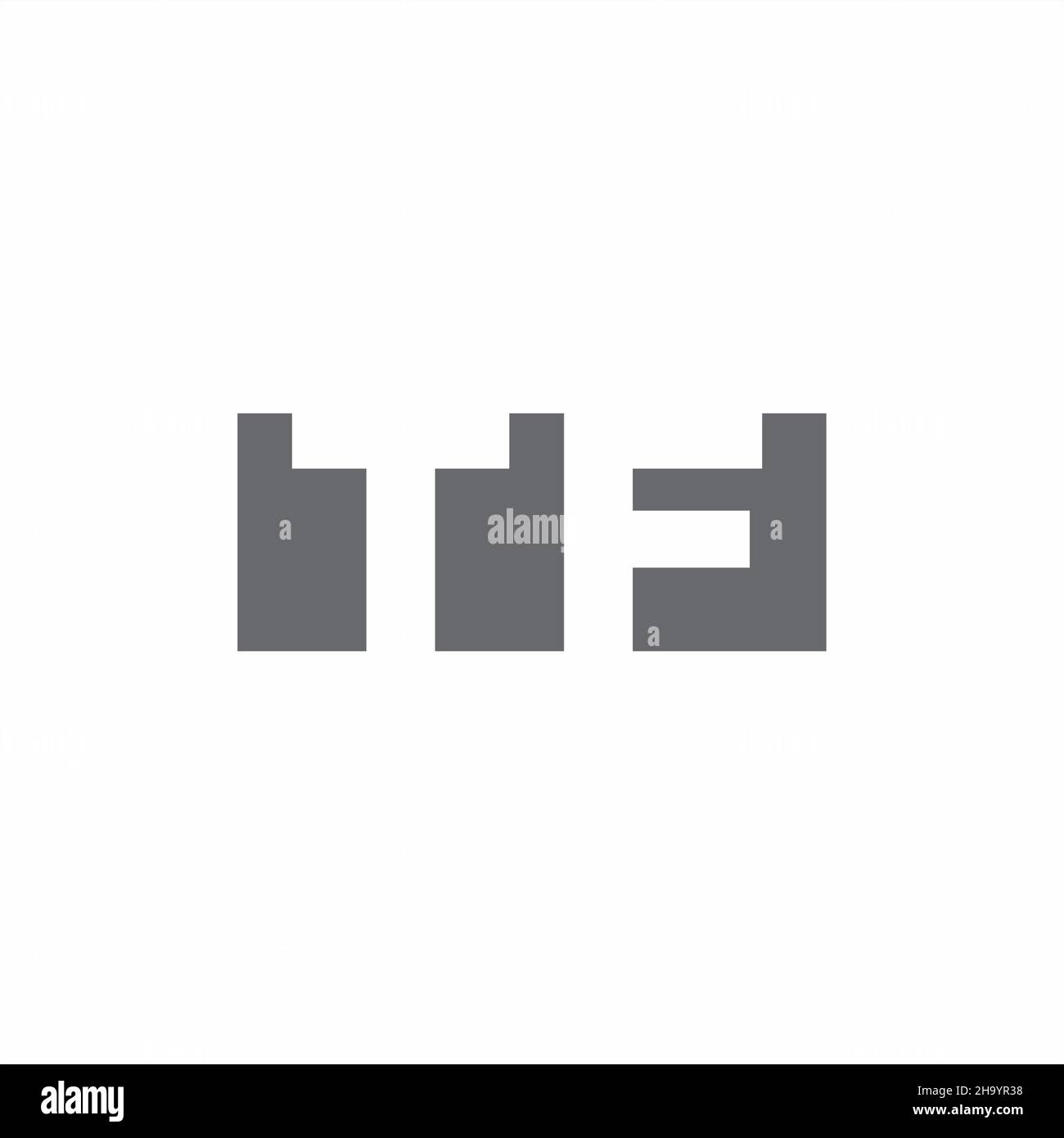 TF Logo monogram with negative space style design template isolated on white background Stock Vector