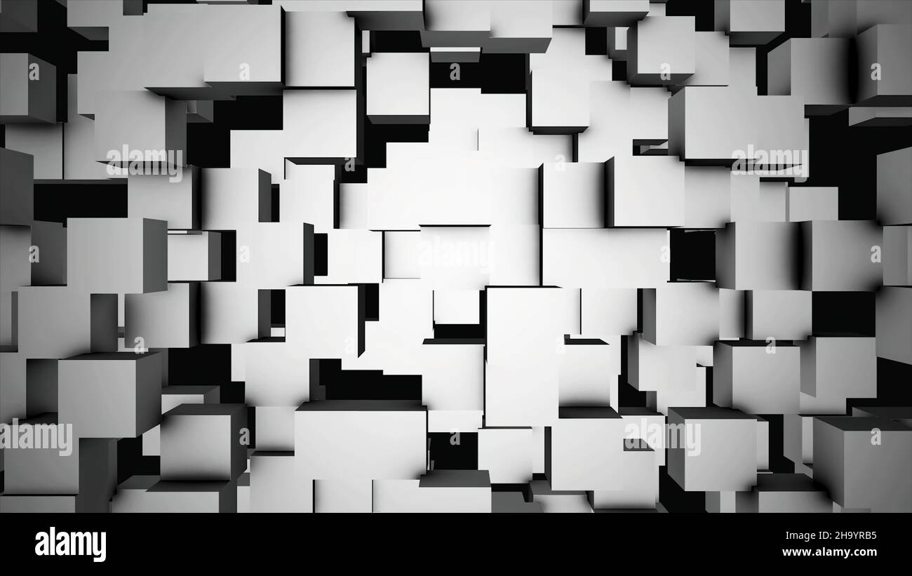 Abstract cubes move, 3D animation. Seamless Looping Abstract Cubes ...