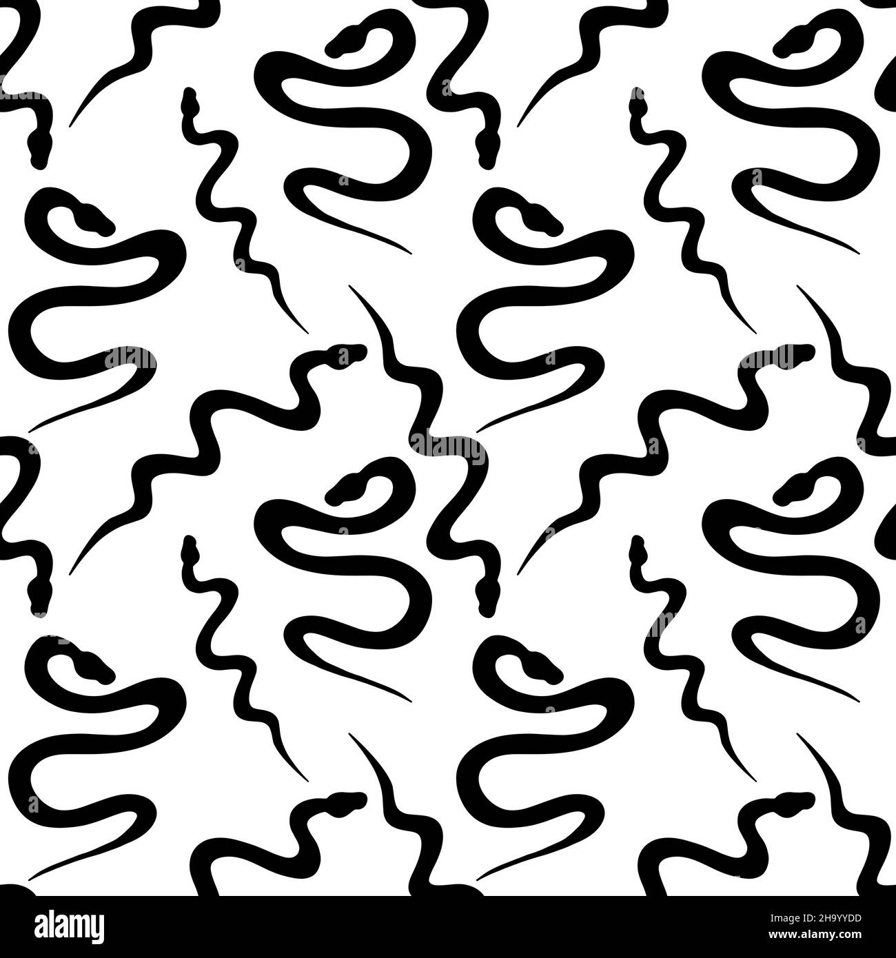 Seamless pattern with snakes on white background Stock Photo - Alamy