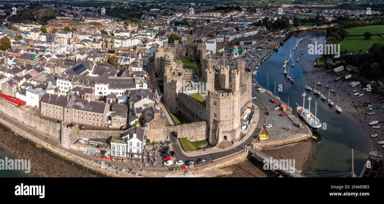 Caernarfon, North Wales, UK Stock Photo