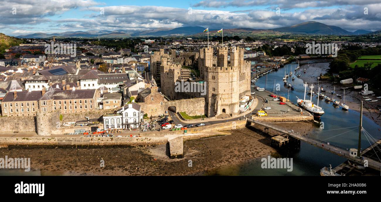 Caernarfon, North Wales, UK Stock Photo