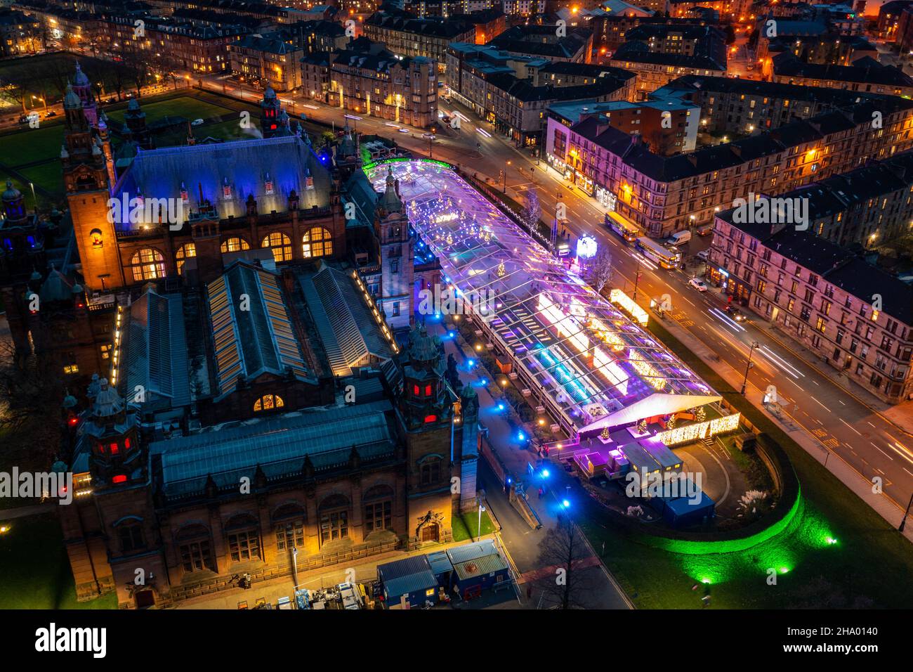 Elfingrove illuminations, Kelvingrove, Glasgow, Scotland, UK Stock Photo