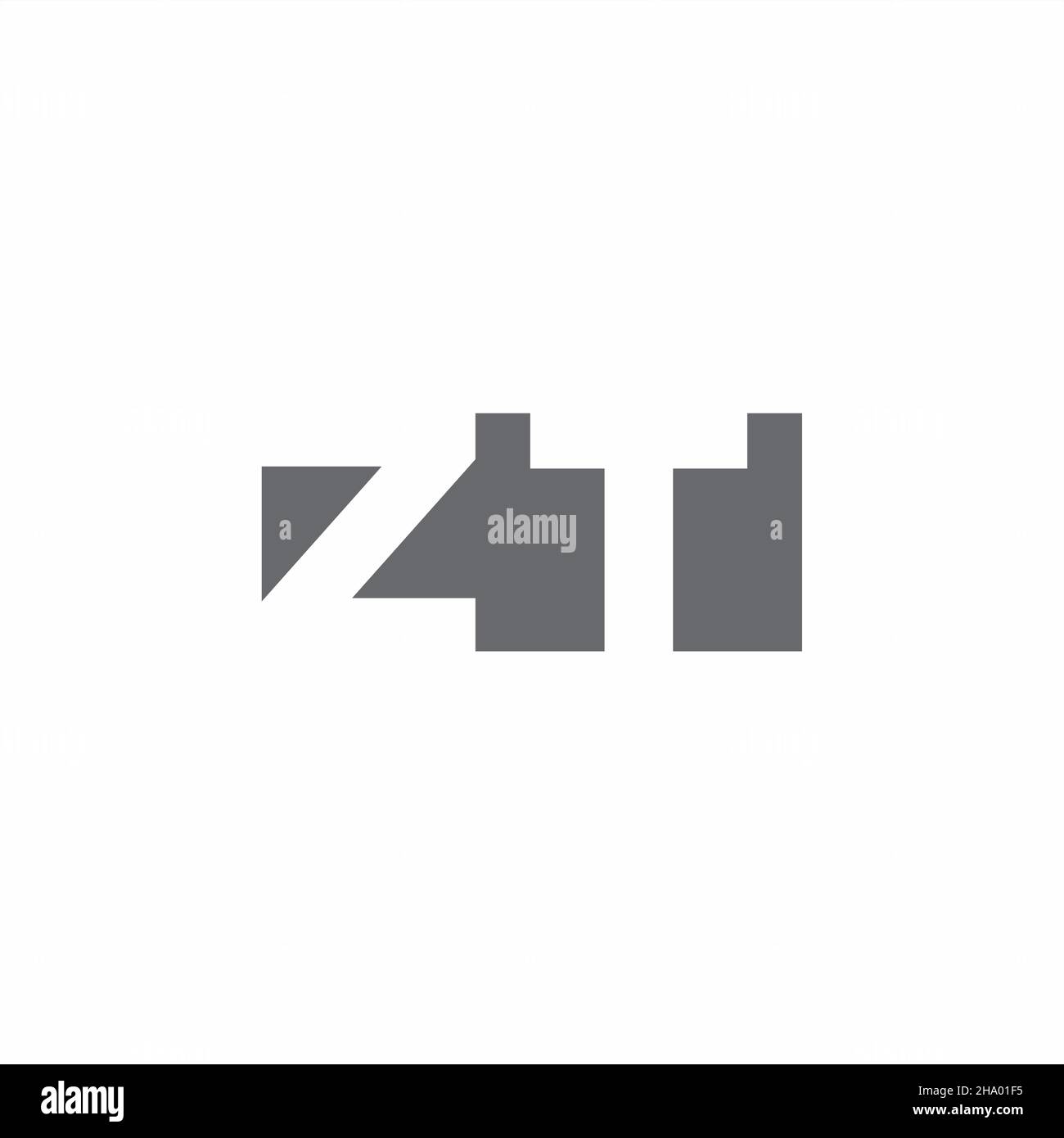 ZT Logo monogram with negative space style design template isolated on ...