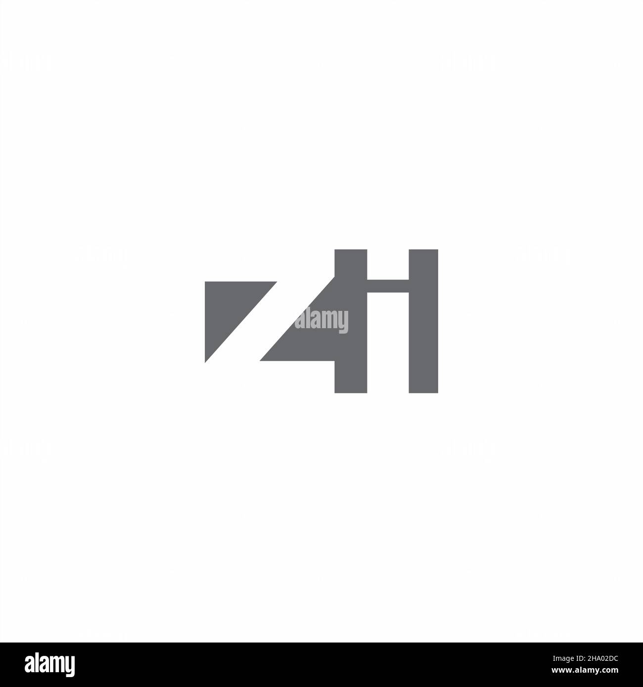 ZI Logo monogram with negative space style design template isolated on white background Stock Vector