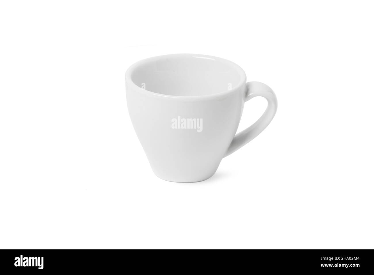 White cup isolated on white background. Ceramic coffee cup or tea mug ...