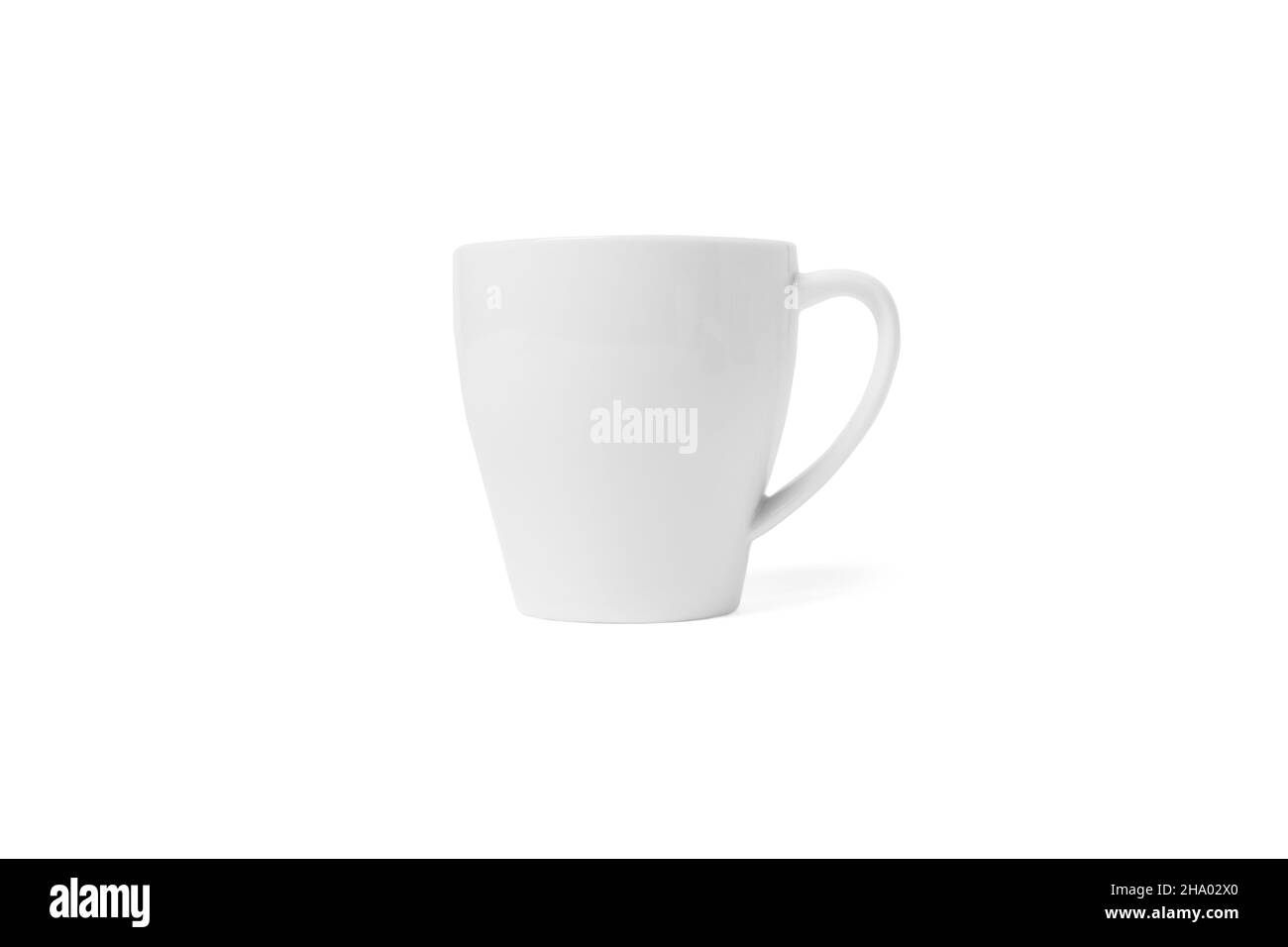 White cup isolated on white background. Ceramic coffee cup or tea mug ...