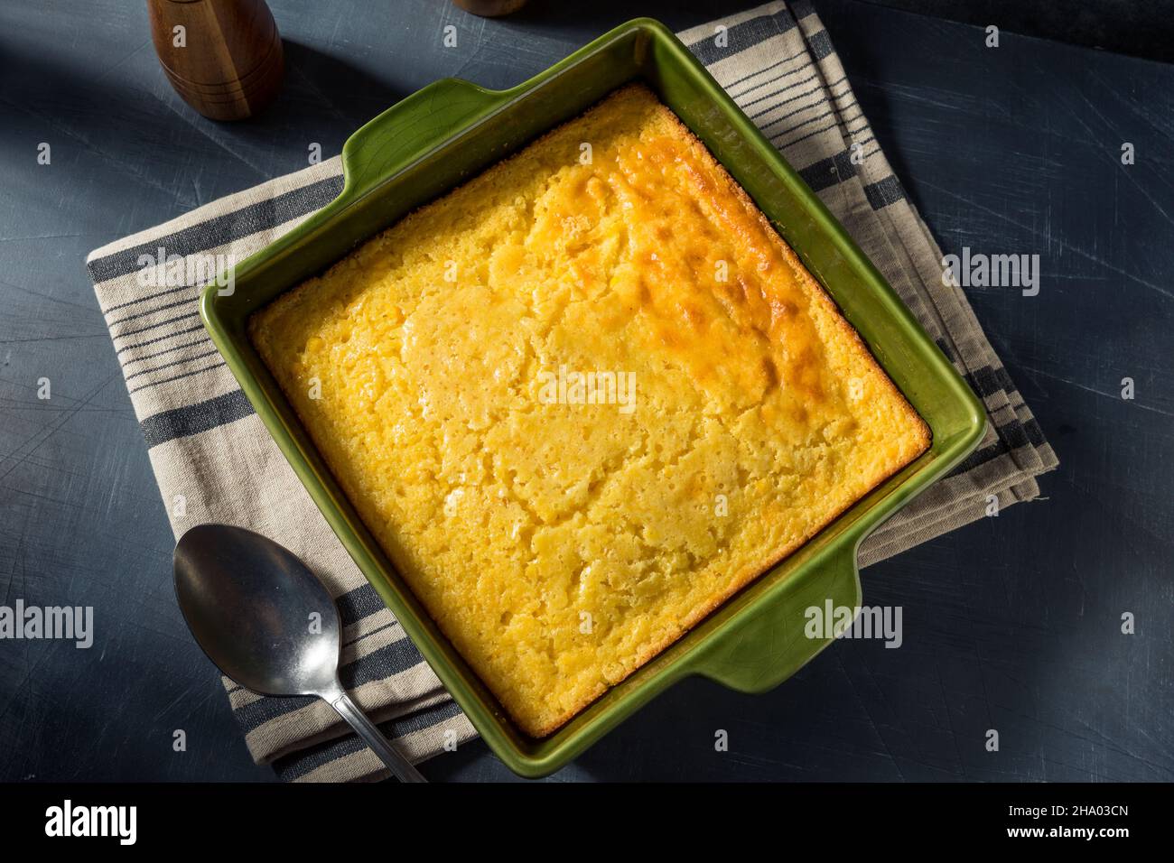 Homemade Corn Pudding Casserole for the Holidays Stock Photo Alamy
