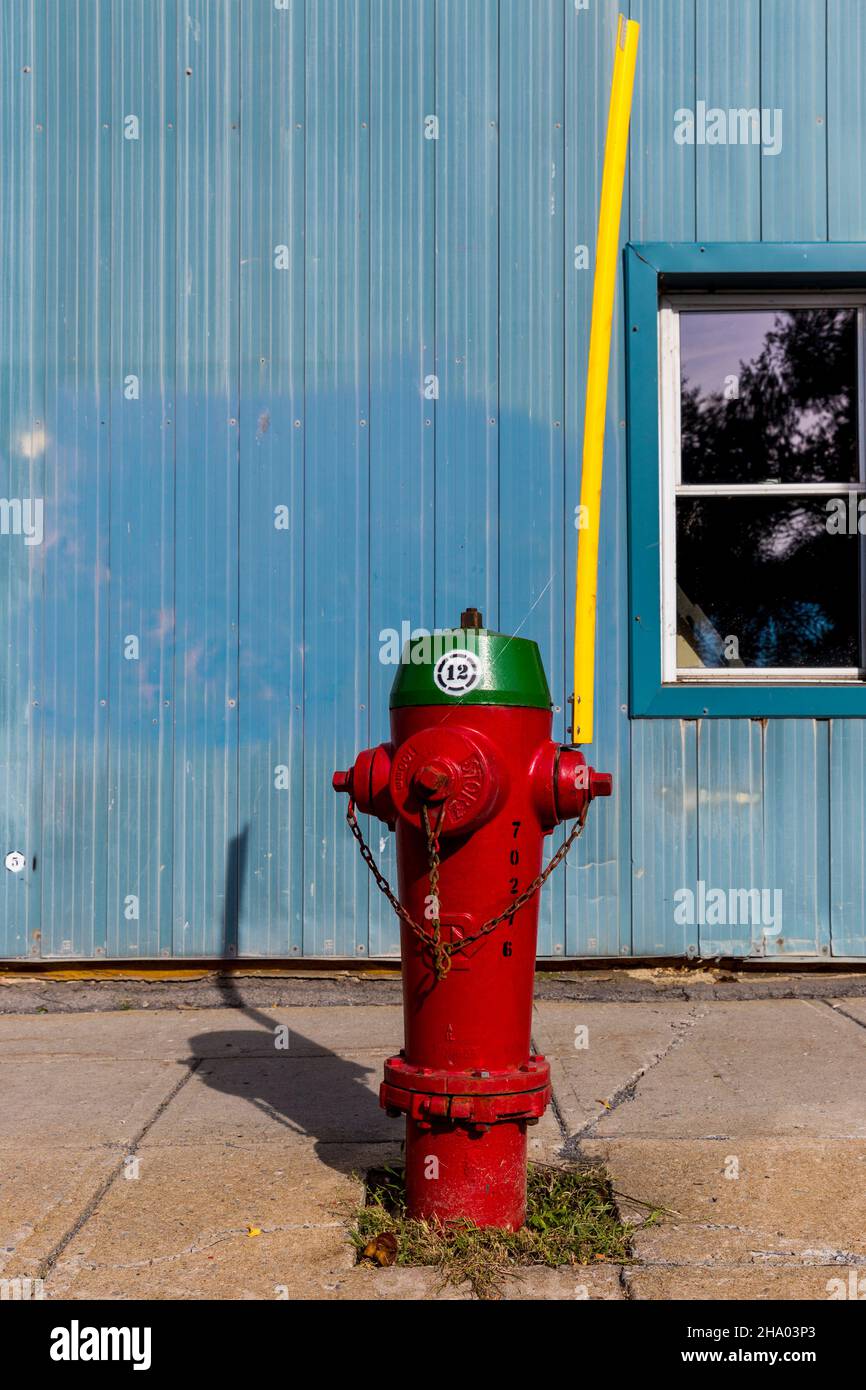 A fire hydrant on the streets of Montreal, Quebec, Canada Stock Photo