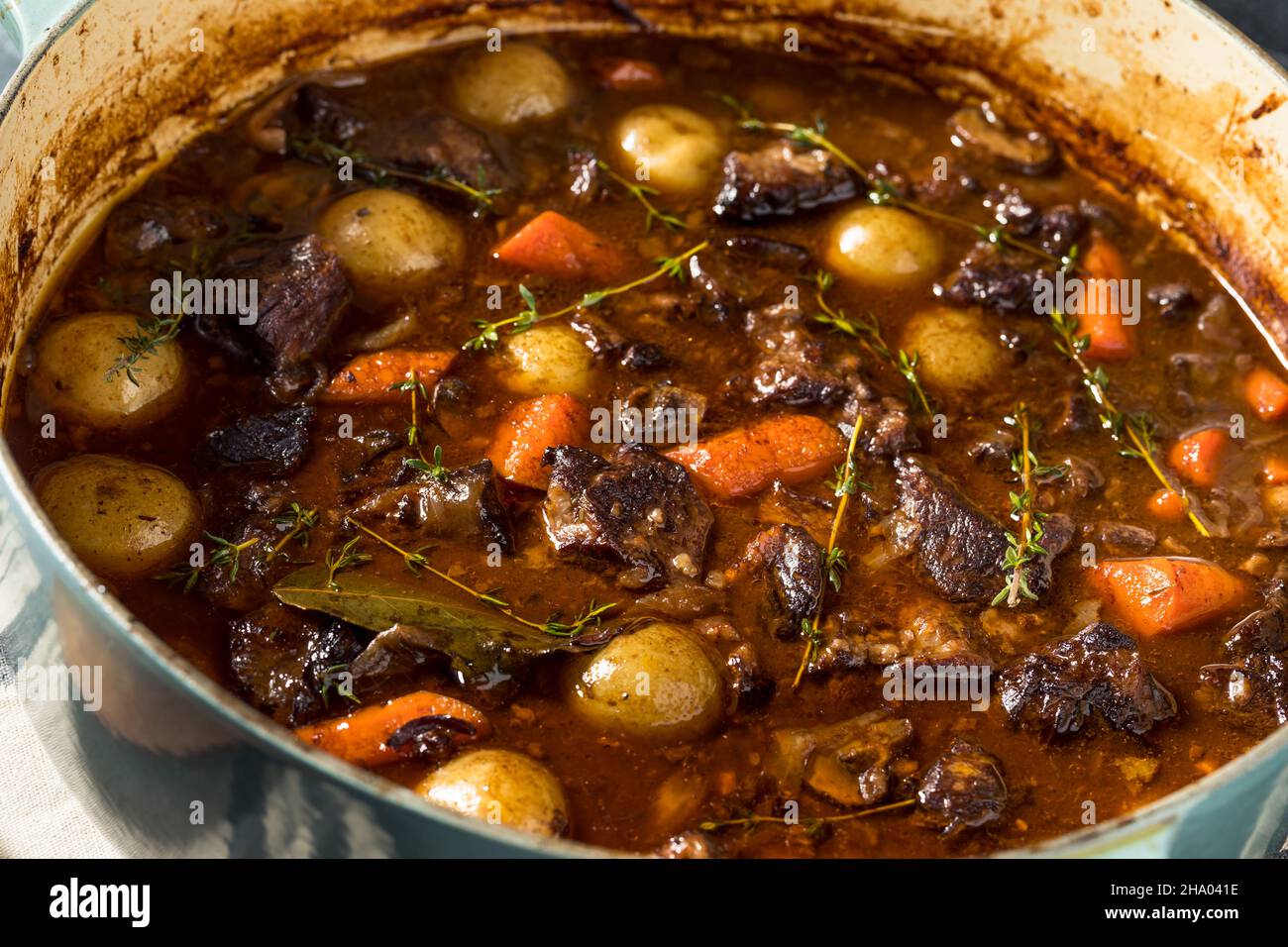 Hearty Homemade Gourmet Beef Stew with Carrots and Potatoes Stock Photo Alamy
