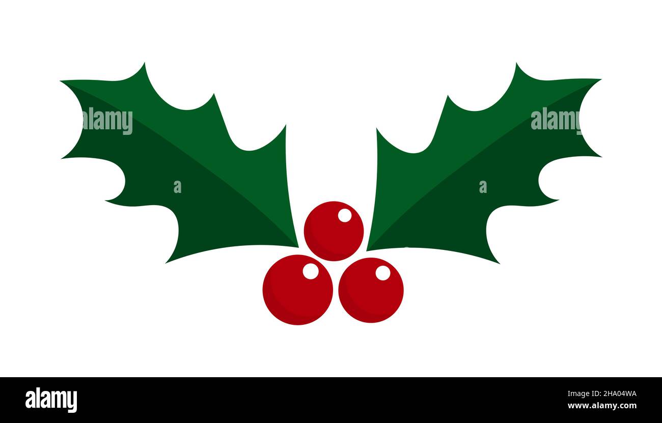 Christmas holly berries plant icon. Vector illustration Stock Vector ...