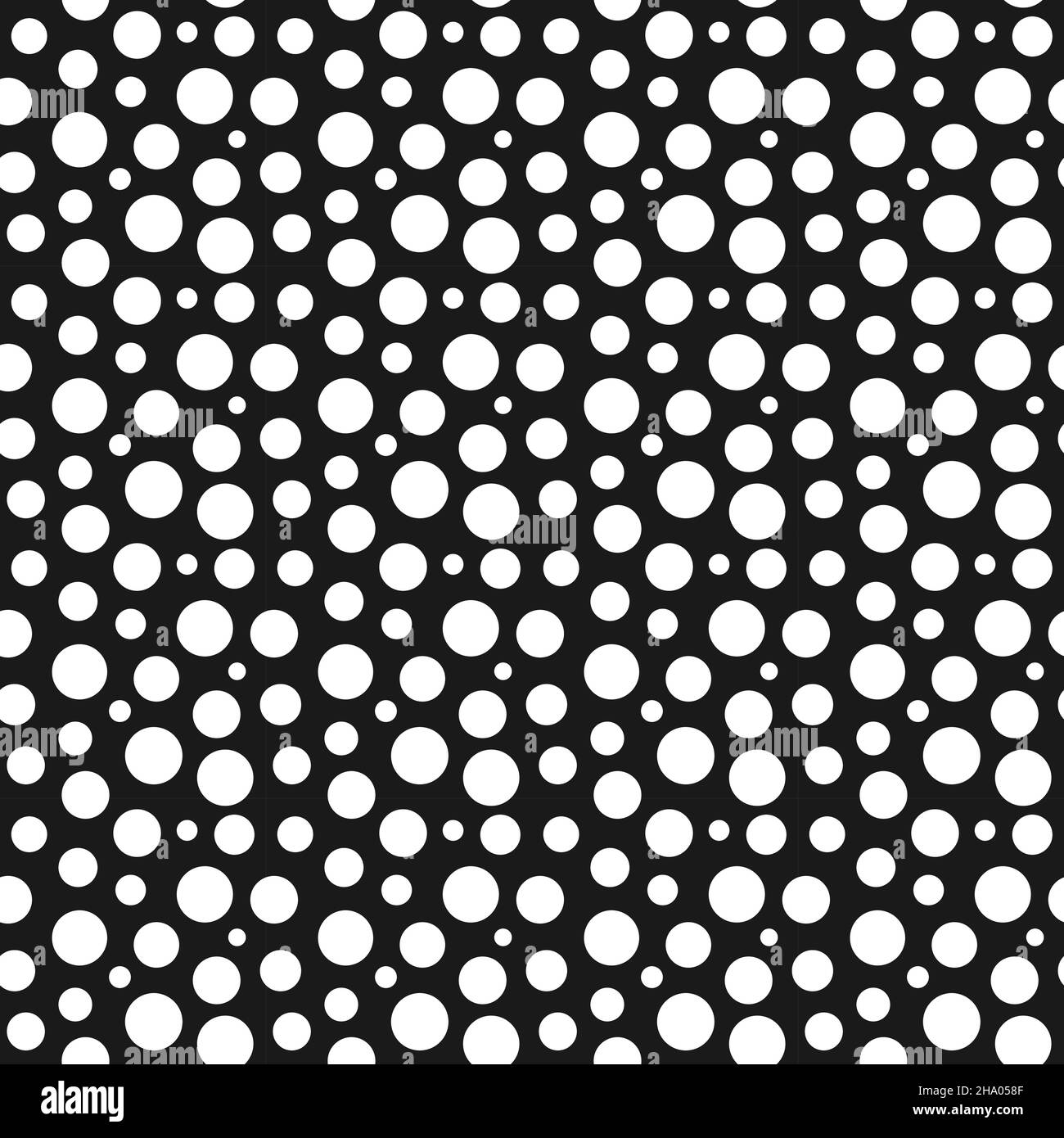 White dots on black background seamless pattern. Vector illustration ...