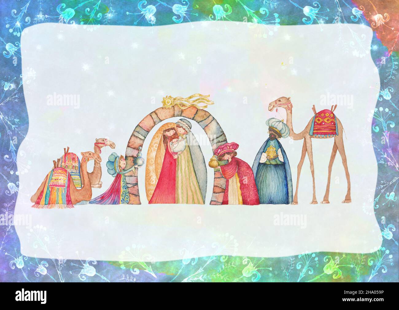Christmas Nativity scene Jesus, Mary, Joseph Stock Photo Alamy