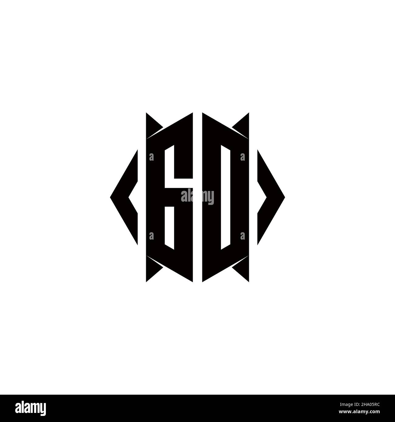 DJ Logo monogram with shield shape designs template vector icon modern Stock Vector