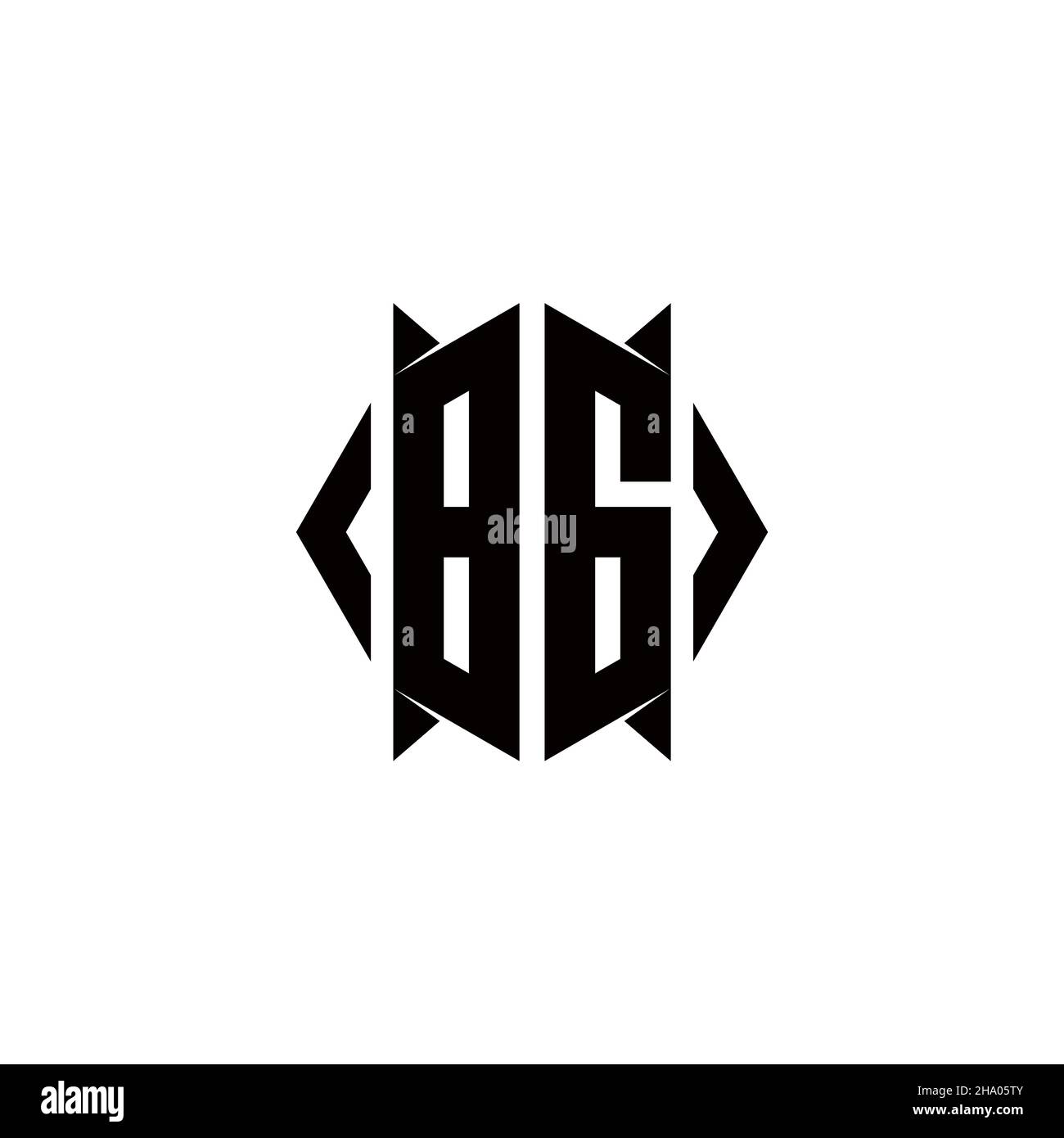 BG Logo monogram with shield shape designs template vector icon modern Stock Vector