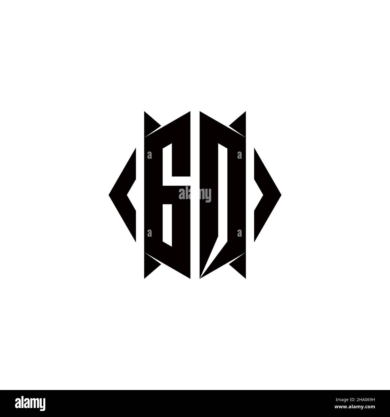 DY Logo monogram with shield shape designs template vector icon modern Stock Vector