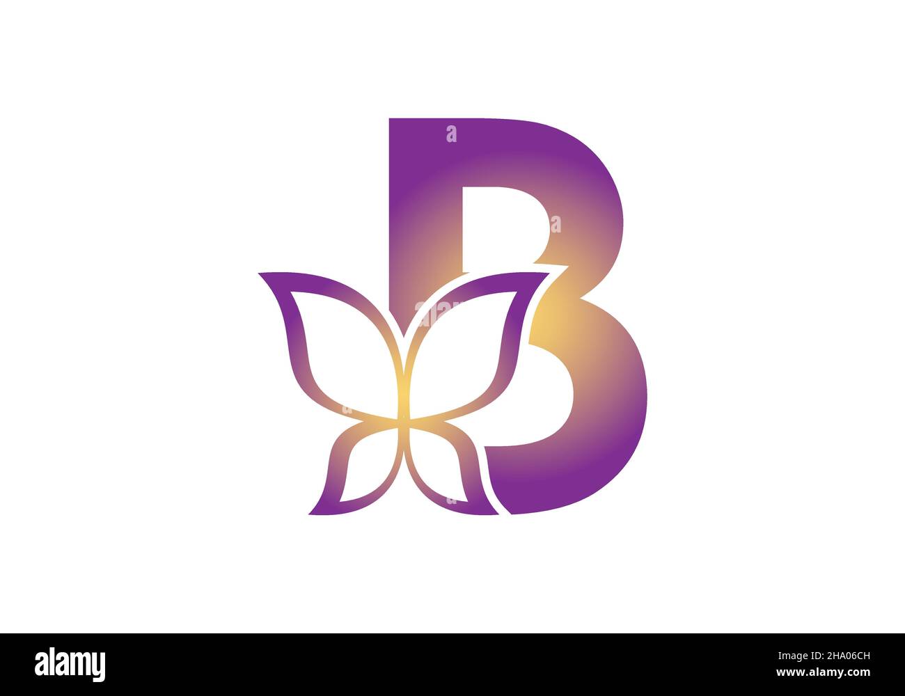B for butterfly Stock Vector Images - Alamy