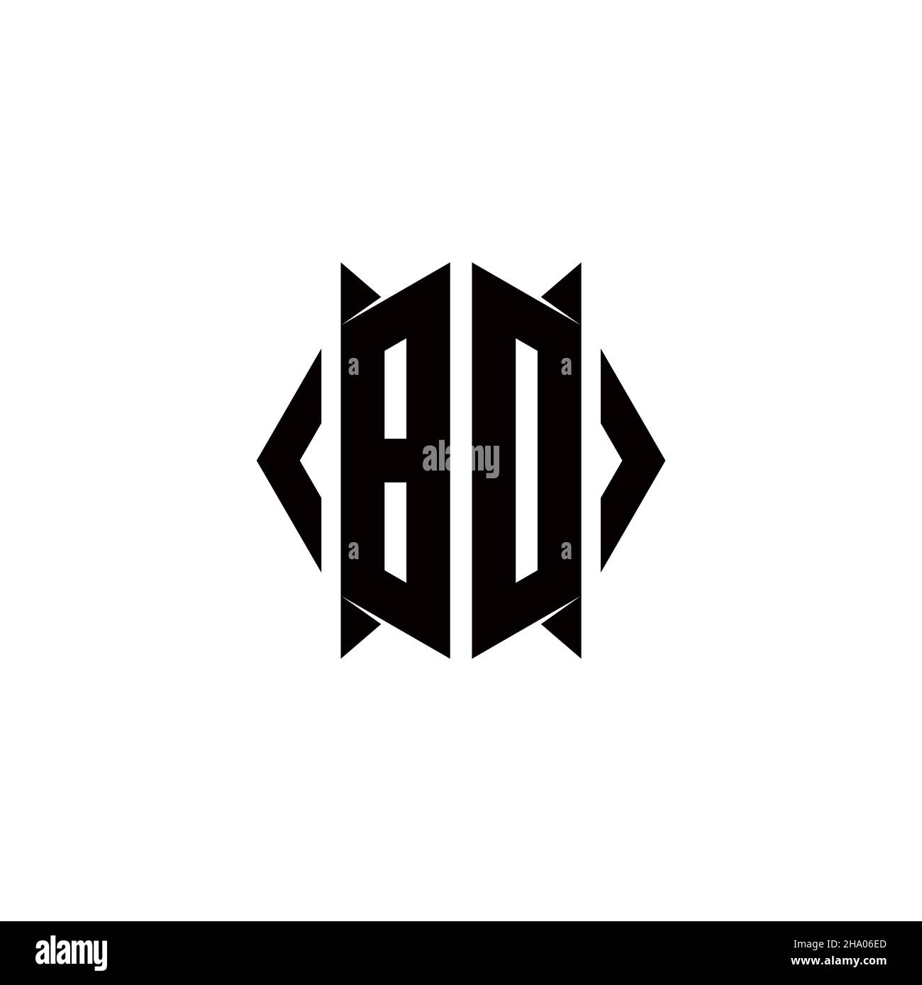 BD Logo monogram with shield shape designs template vector icon modern ...