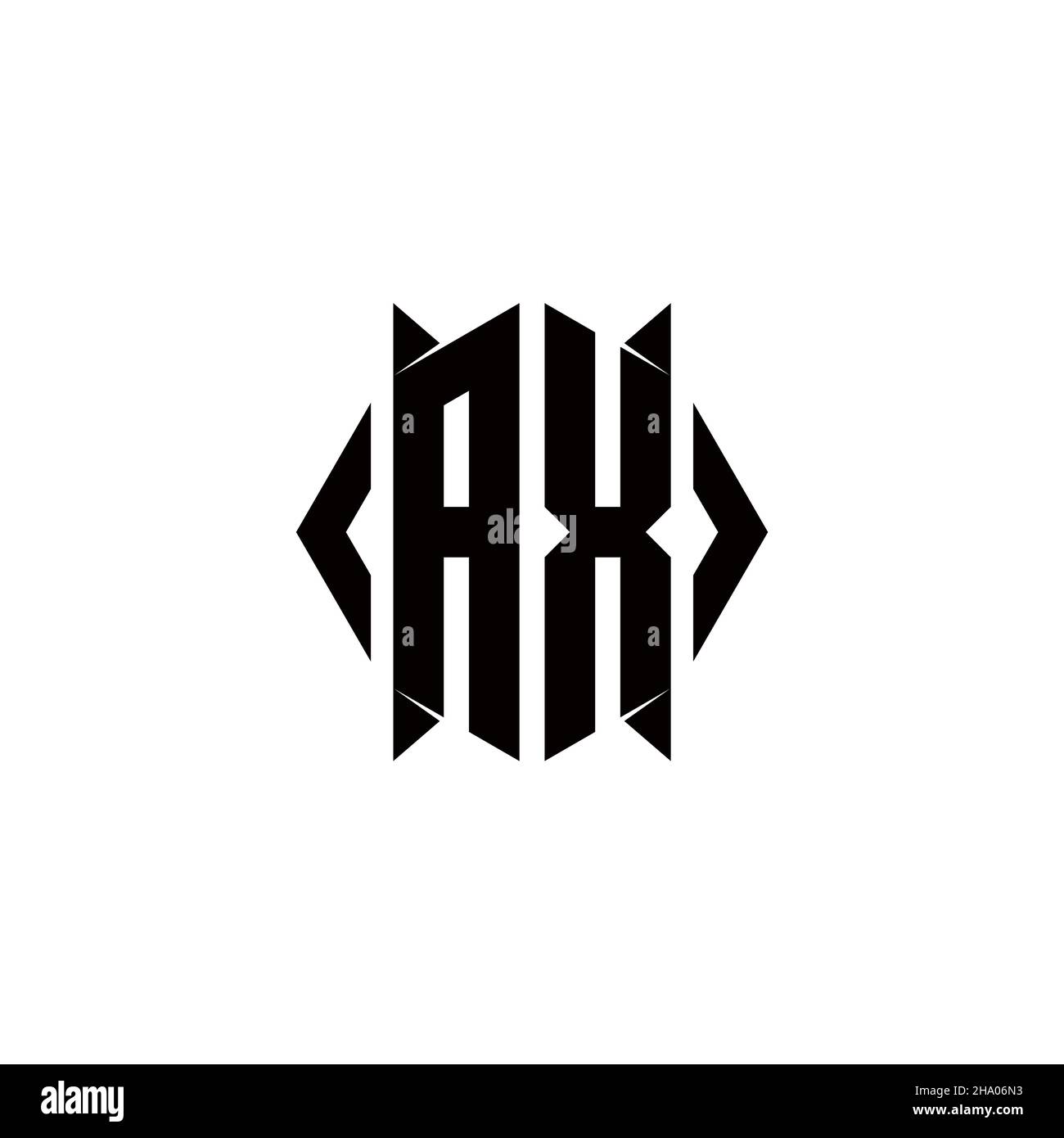 AX Logo monogram with shield shape designs template vector icon modern Stock Vector