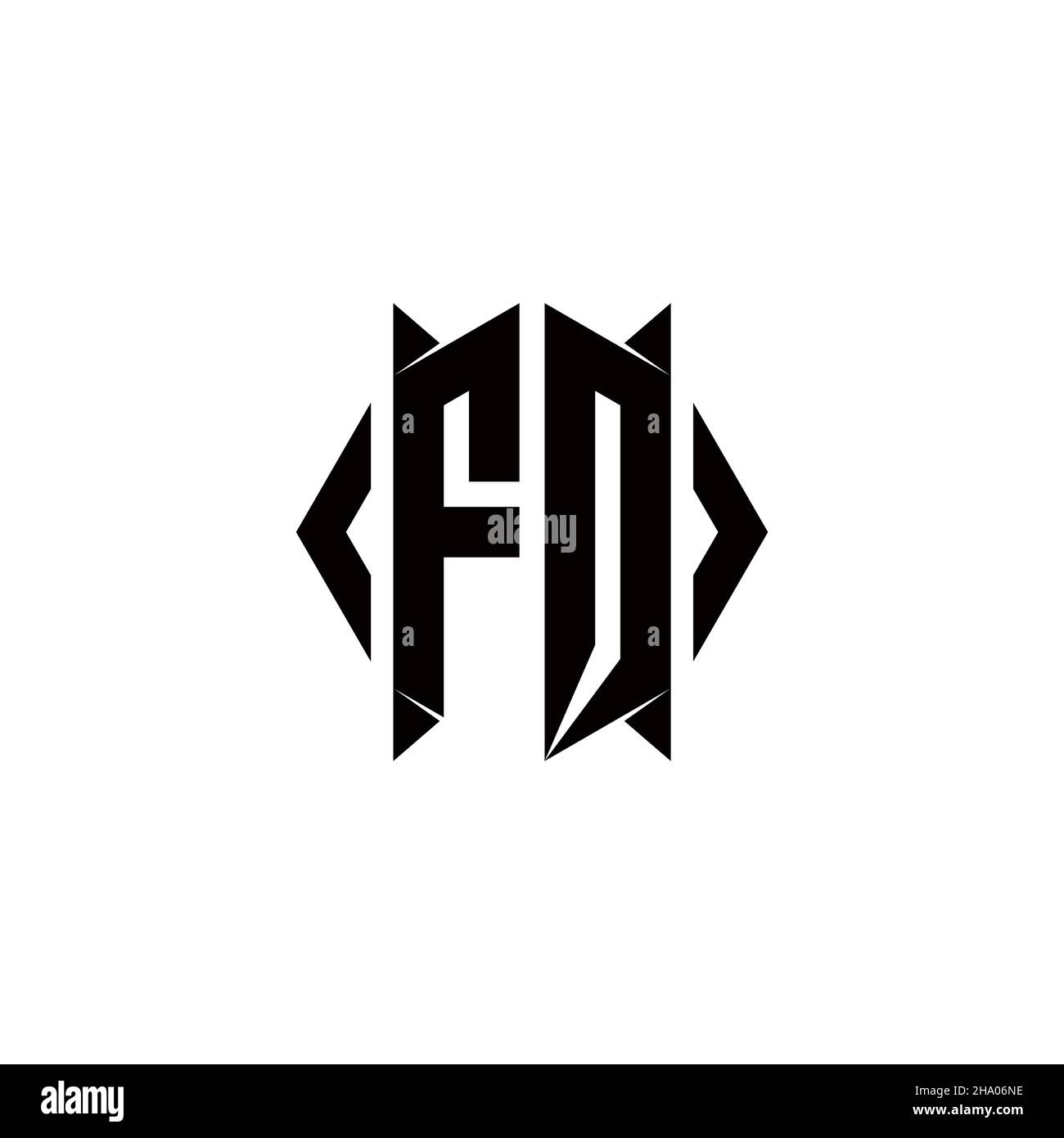 FQ Logo monogram with shield shape designs template vector icon modern Stock Vector