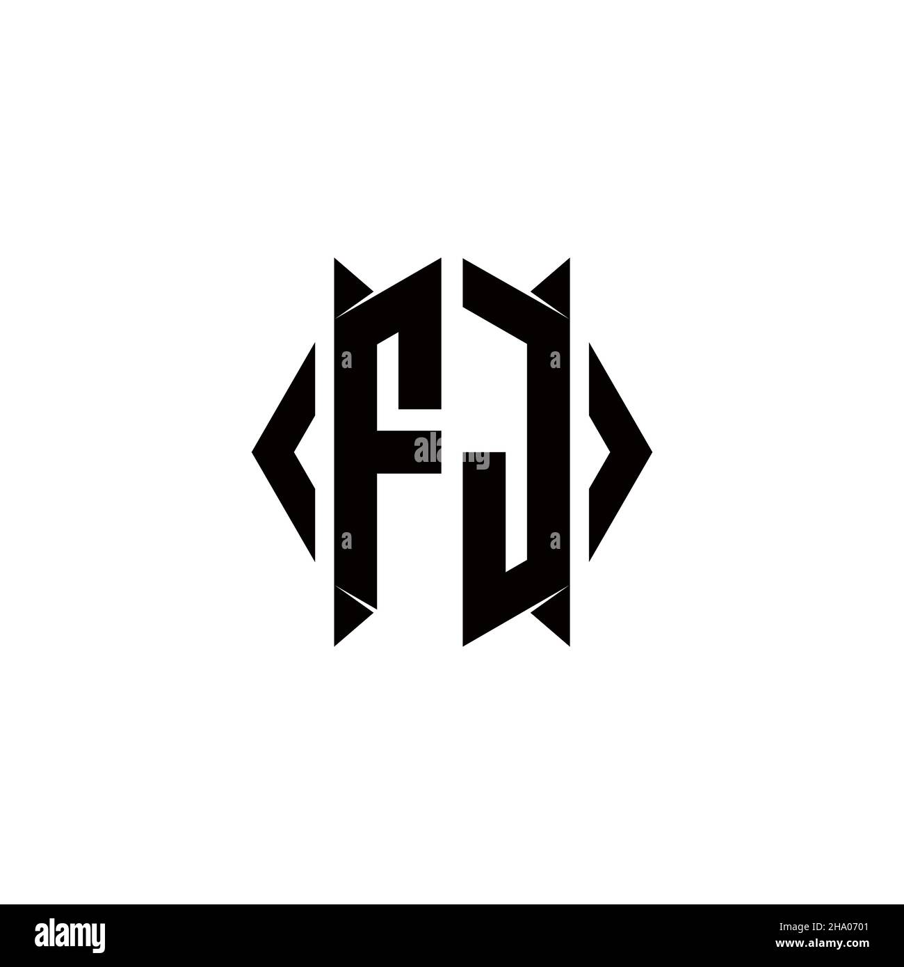 F and j letter icon hi-res stock photography and images - Alamy