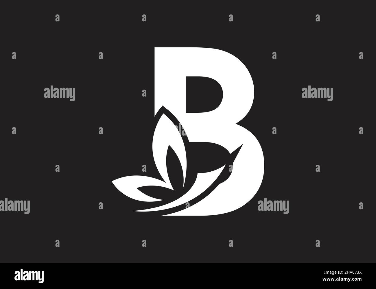 this is a creative letter B add butterfly icon design Stock Vector ...
