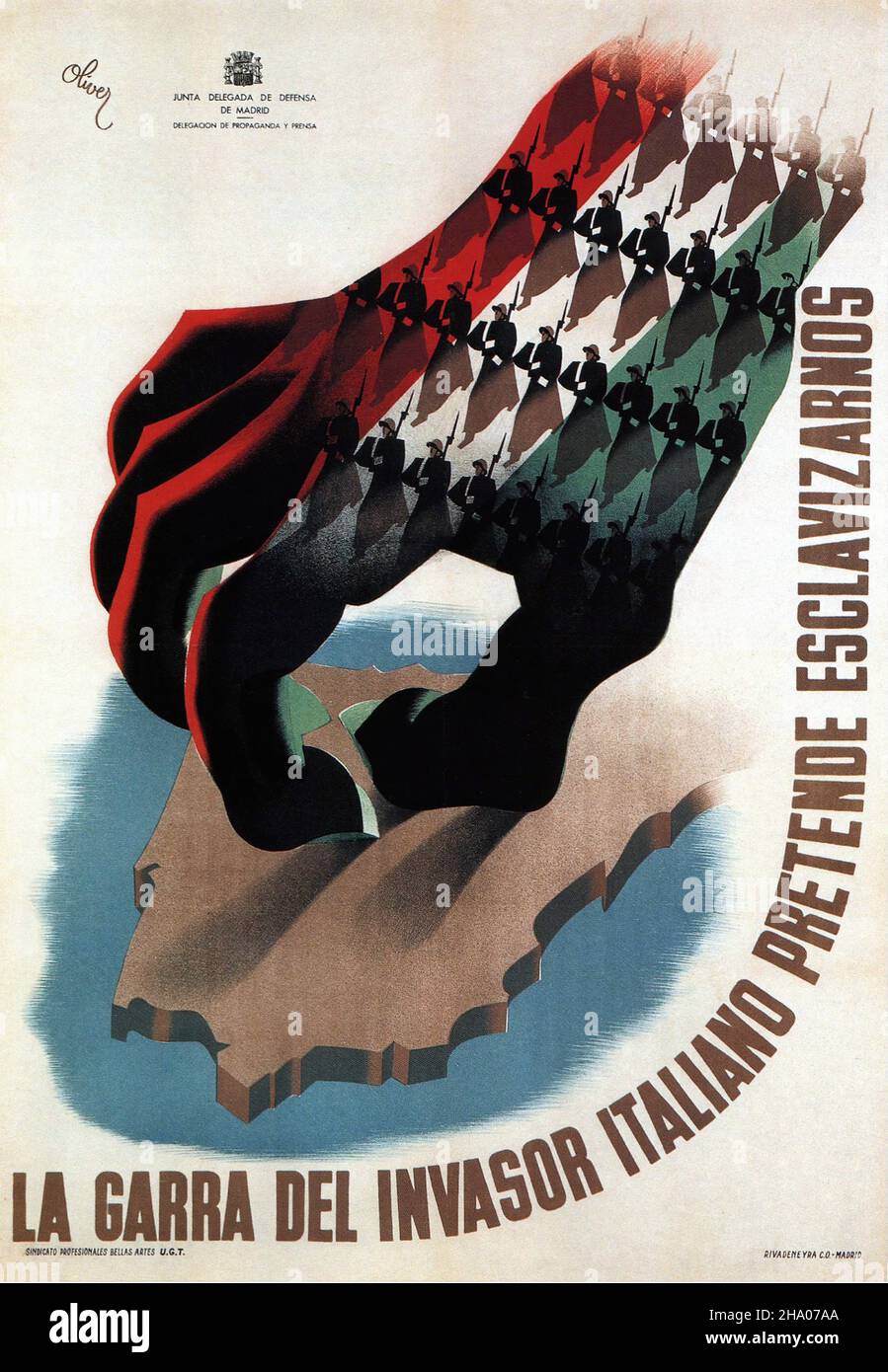 GUERRA CIVIL ESPAÑOLA 1936 - 1939.  EL ALTO DEL LEON. LAS TROPAS DEL  LLAMADO BANDO NACIONAL , LUCHAN EN GUADARRAMA . DIBUJO DE CARLOS VAZQUEZ  Stock Photo - Alamy