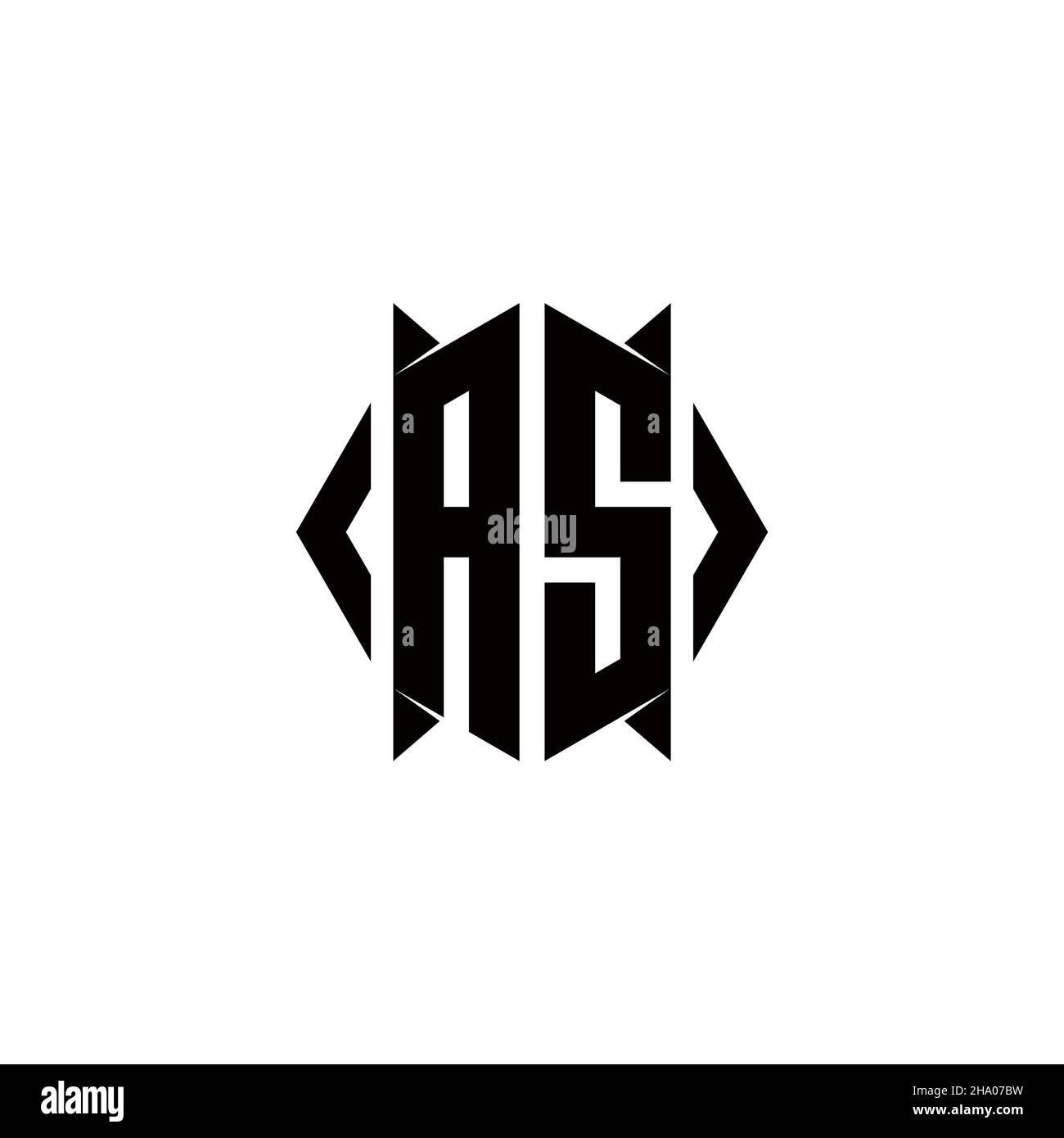 As logo monogram with shield shape designs template vector icon modern