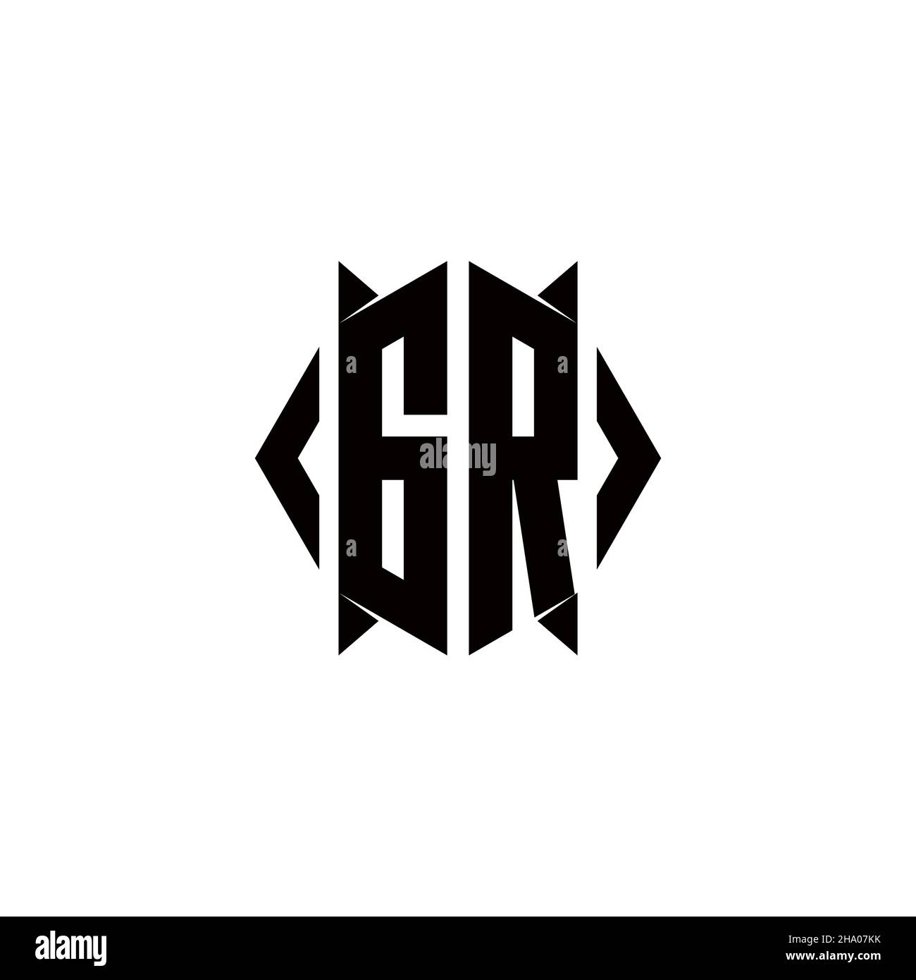 DZ Logo monogram with shield shape designs template vector icon modern Stock Vector