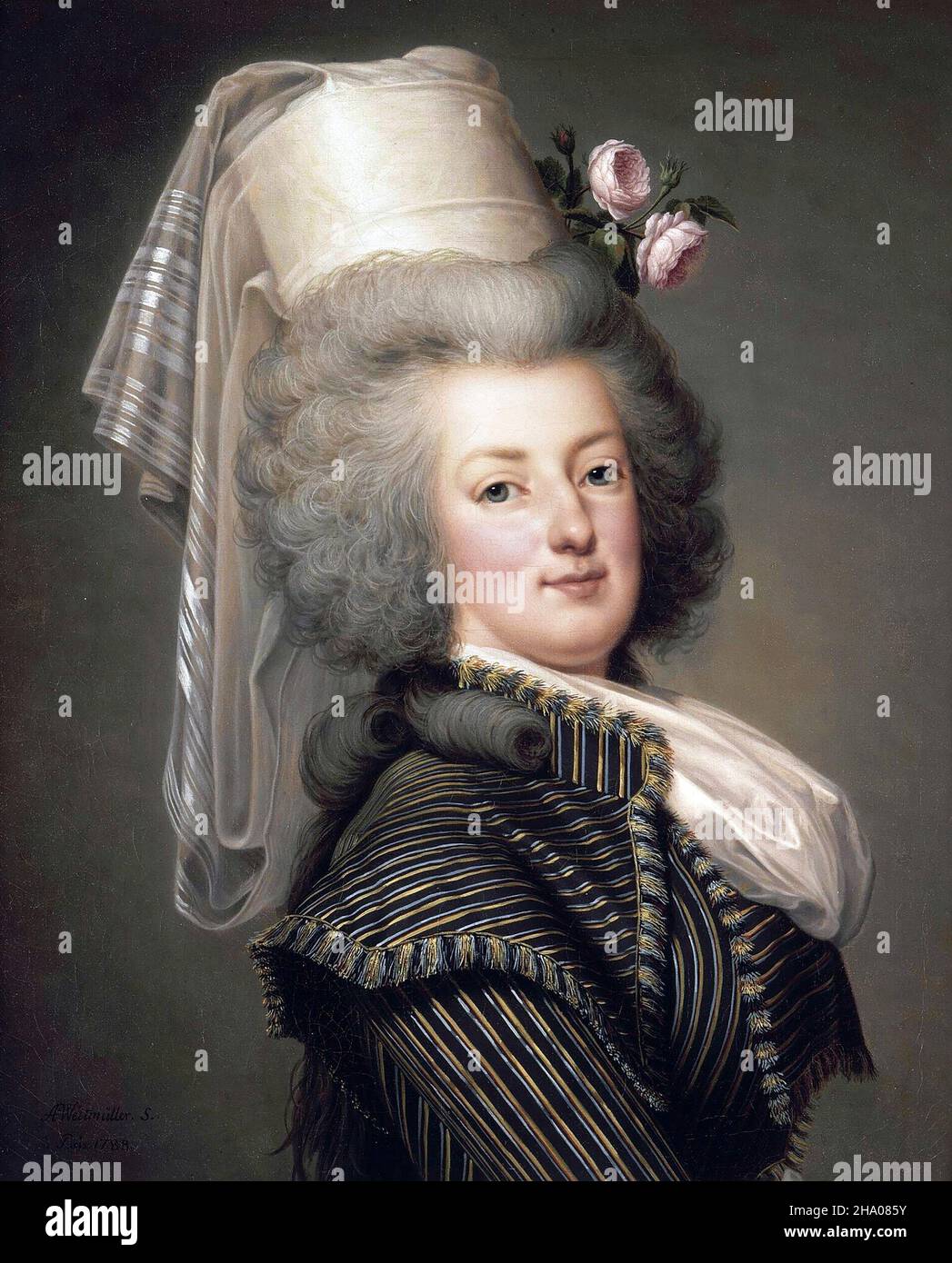 Marie Antoinette, Queen of France by Adolf Ulrik Wertmüller (1751-1811), oil on canvas, 1788 Stock Photo