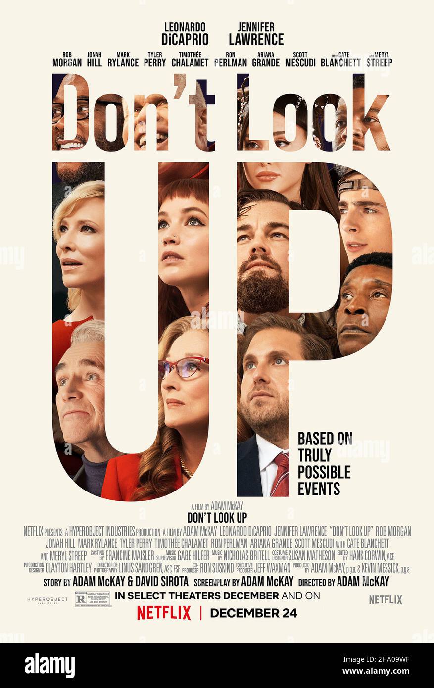Poster, 'Don't Look Up' (2021). Photo credit: Netflix / The Hollywood Archive Stock Photo