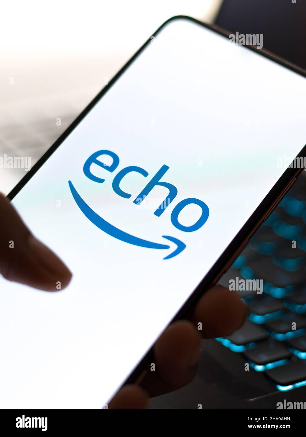 Amazon echo logo hi-res stock photography and images - Alamy