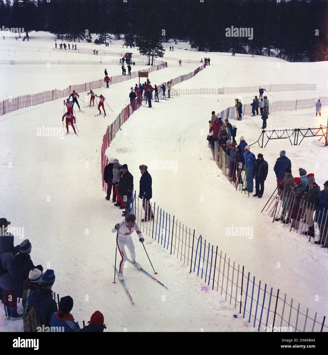 Zakopane 31.12.1986. Sylwestrowy Bieg Narciarski. ka  PAP/Stanis³aw Momot         Zakopane, 31 December 1986. New Year's Eve Skiing Race.  ka  PAP/Stanislaw Momot Stock Photo