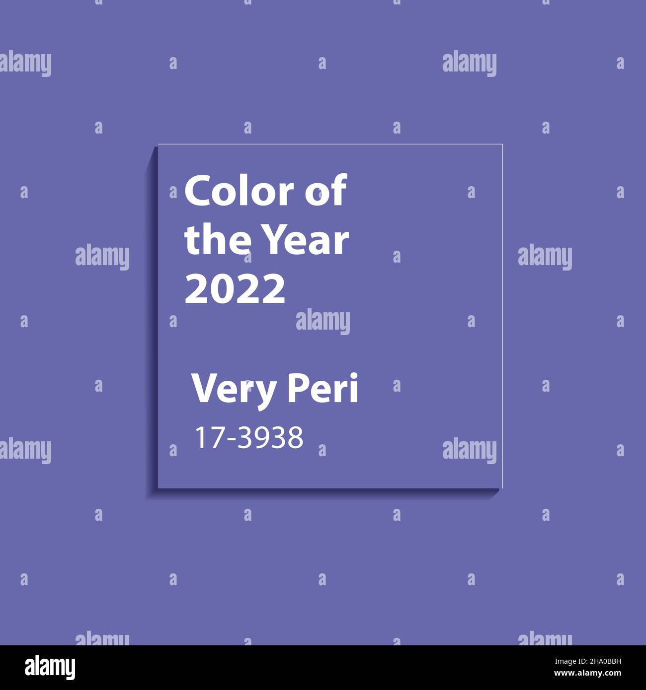 Very Peri Pantone Color of the year 2022. Color trend palette square swatch. Vector illustration