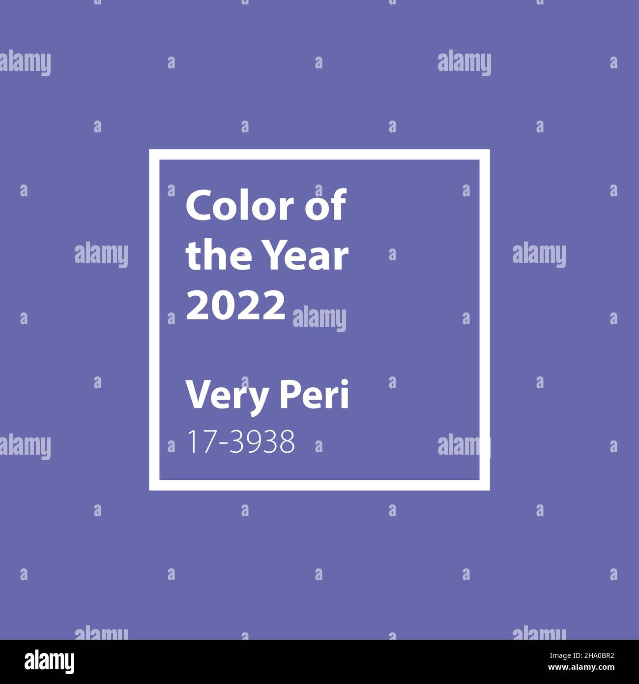 Pantone Color of the year 2022 Very Peri . Color trend palette square