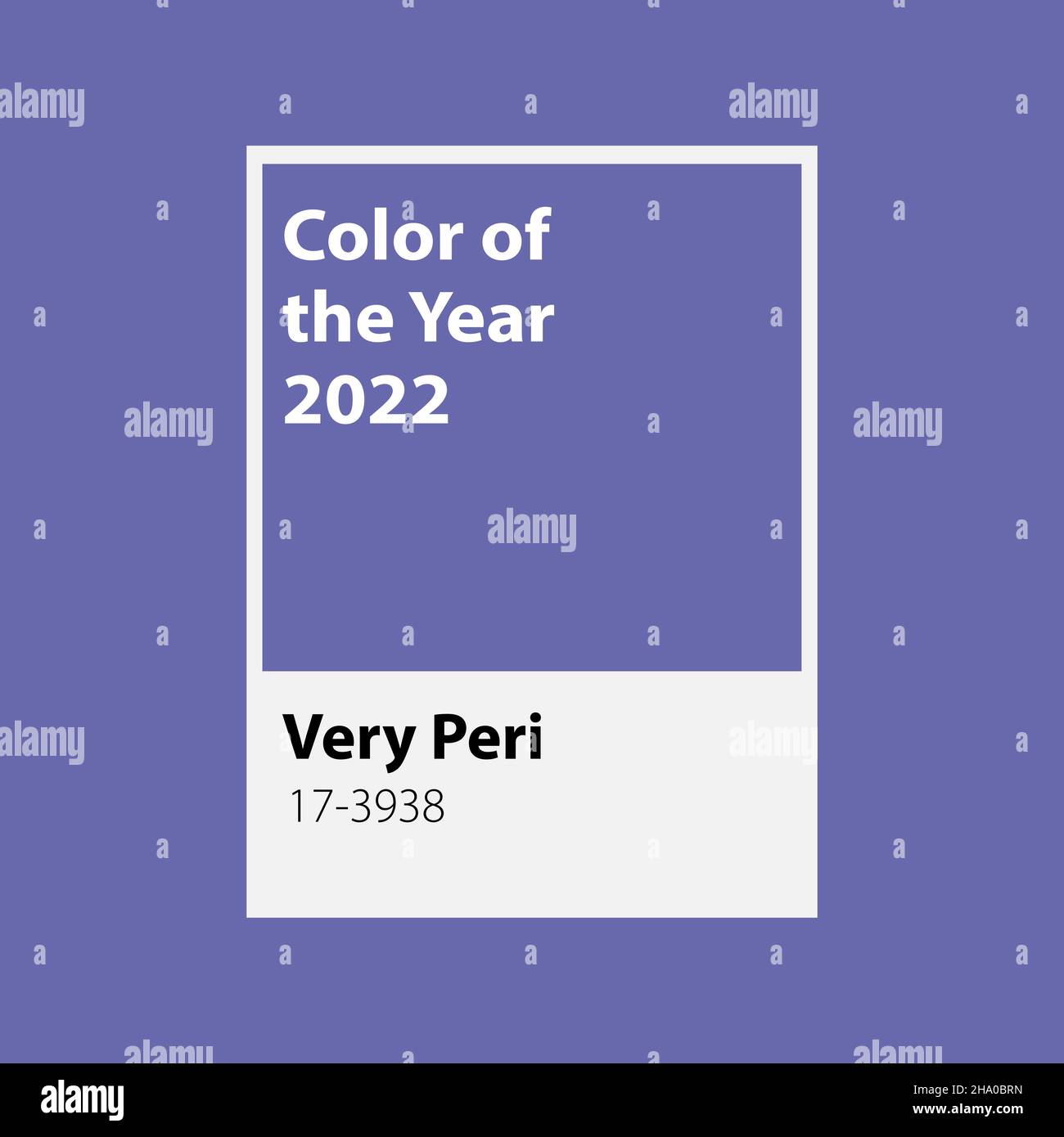 Pantone Color of the year 2022 Very Peri. Color trend palette square