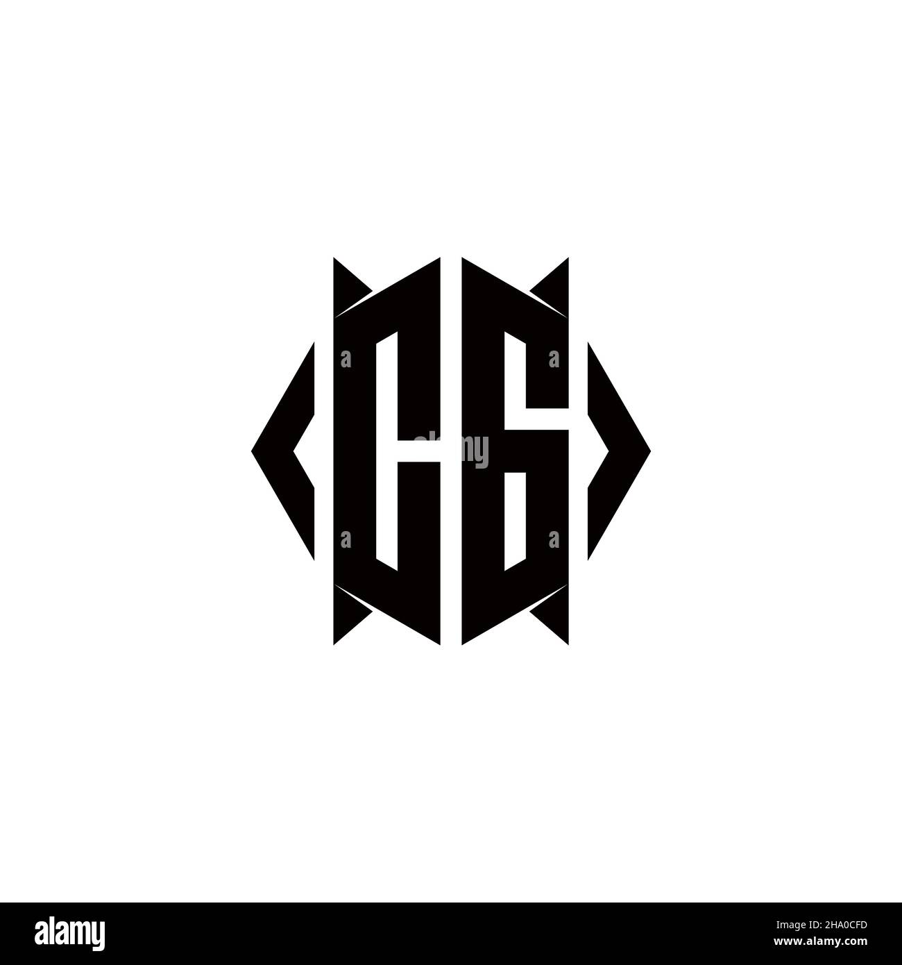CG Logo monogram with shield shape designs template vector icon modern