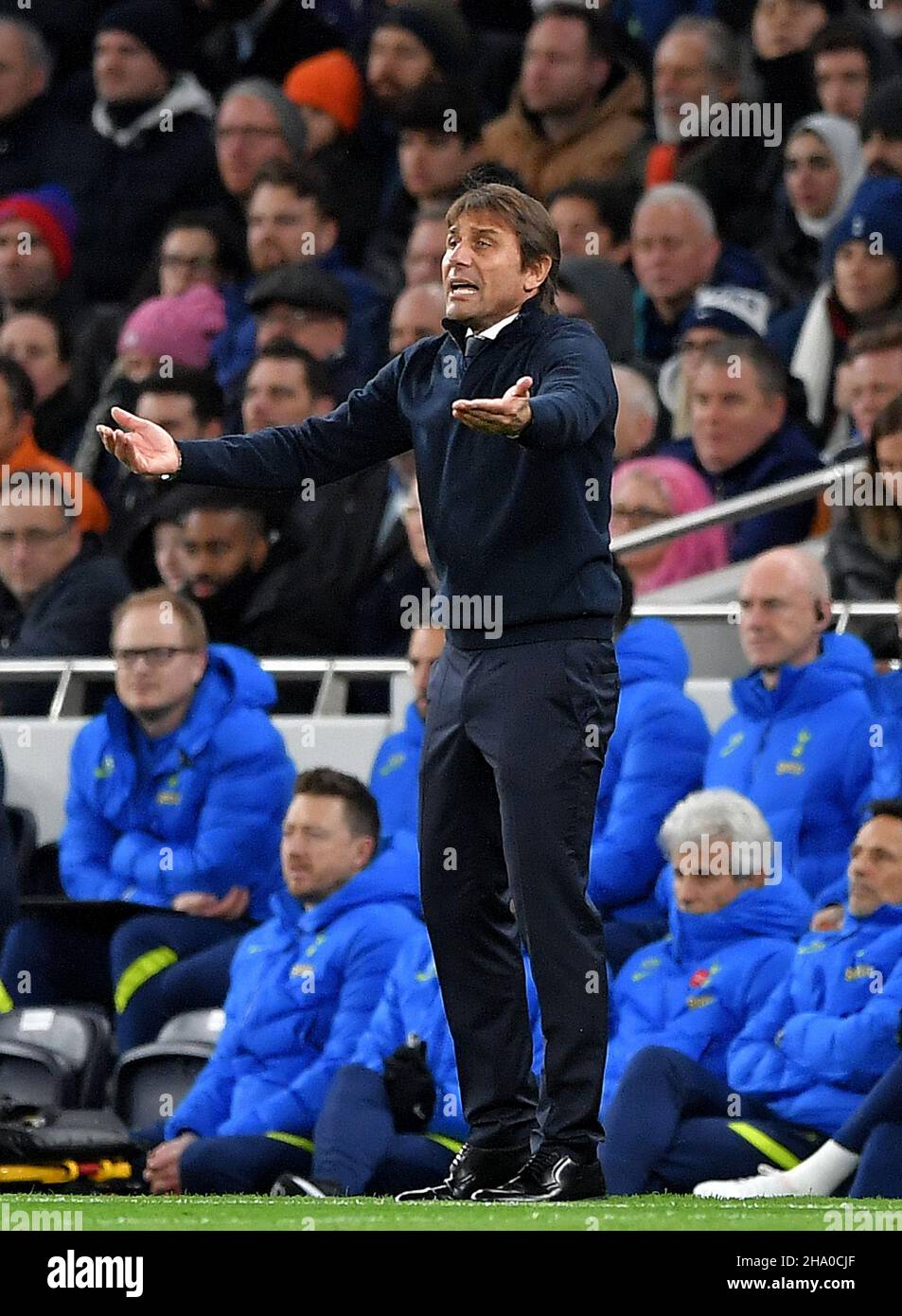 Manager of Tottenham Hotspur, Antonio Conte - Tottenham Hotspur v Leeds ...